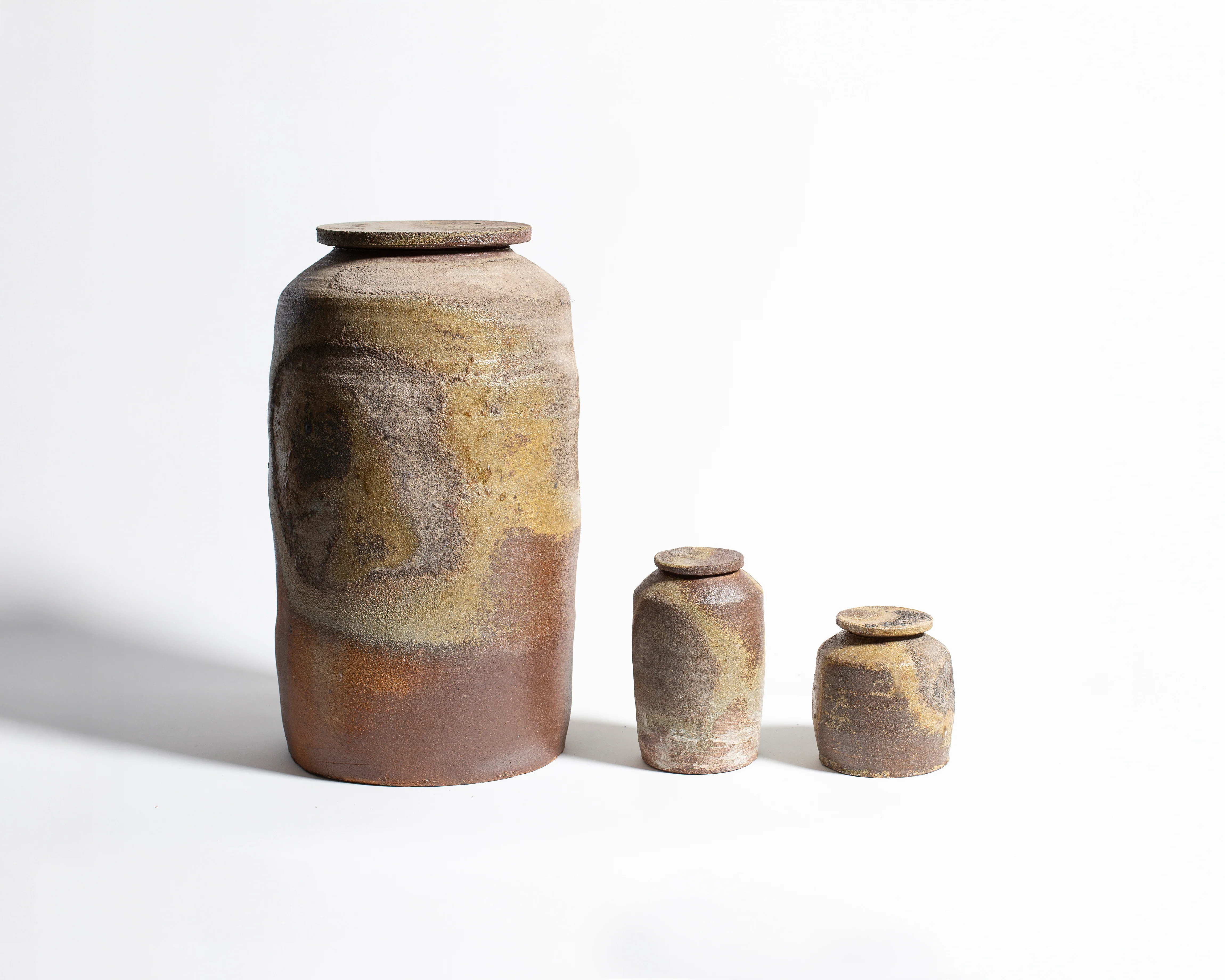 Akiko Hirai Tall Wood Fire Effect Tea Caddy in Beige - Image 6