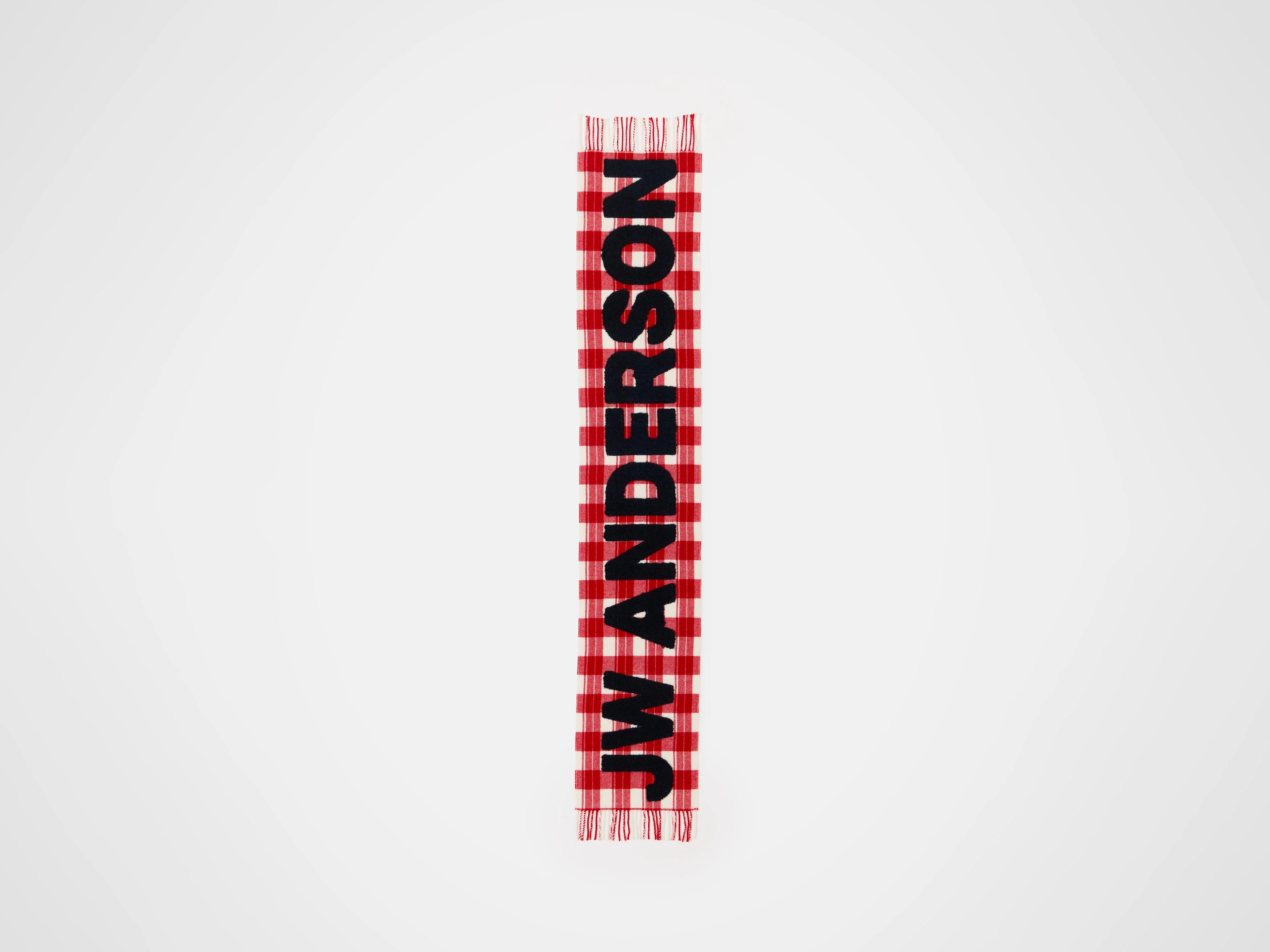 CHECKERED LOGO SCARF IN RED-WHITE - Image 10