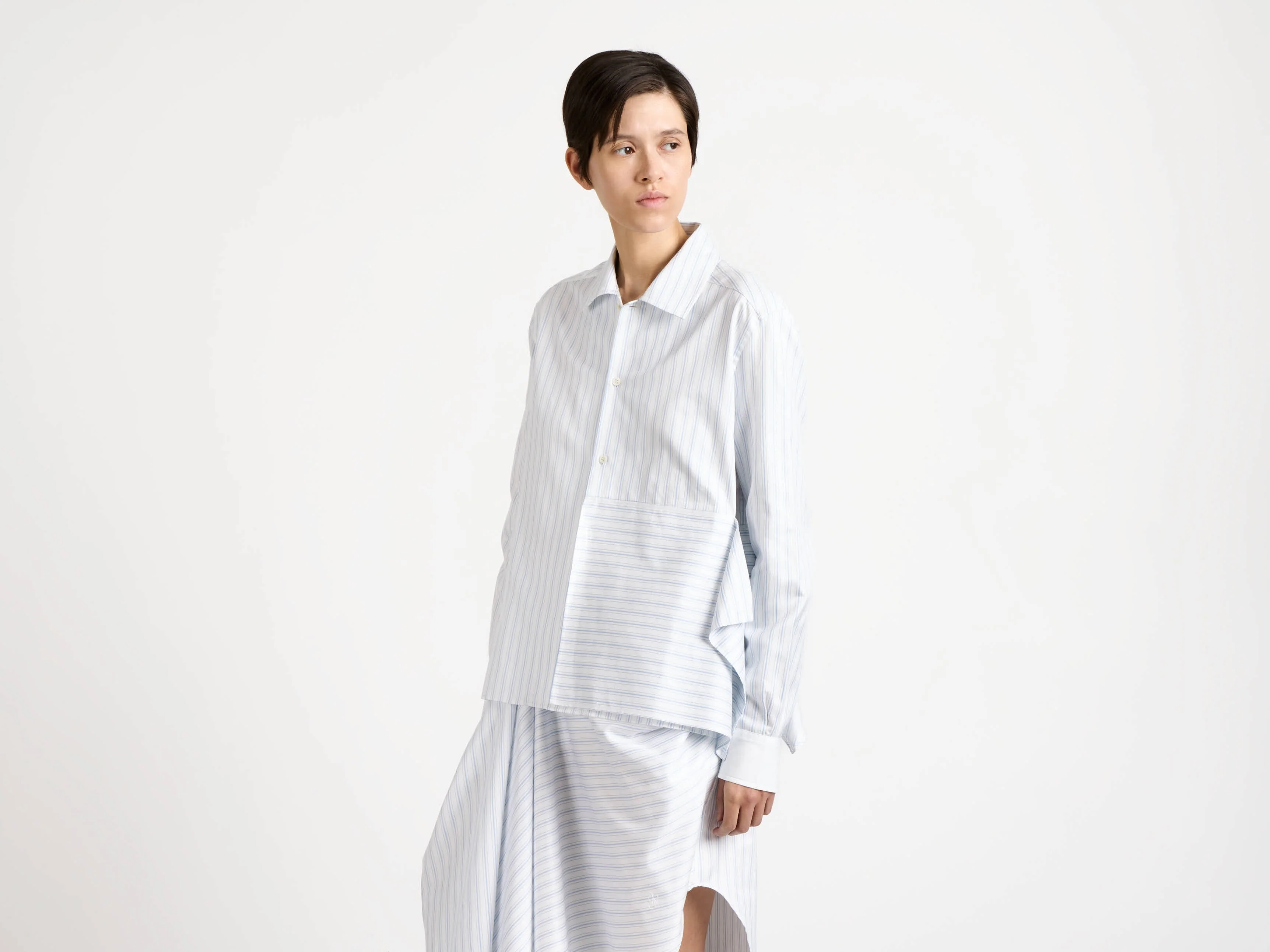 CL_ASYMMETRIC DRAPED SHIRT - WHITE/BLUE_SH0386PG1892