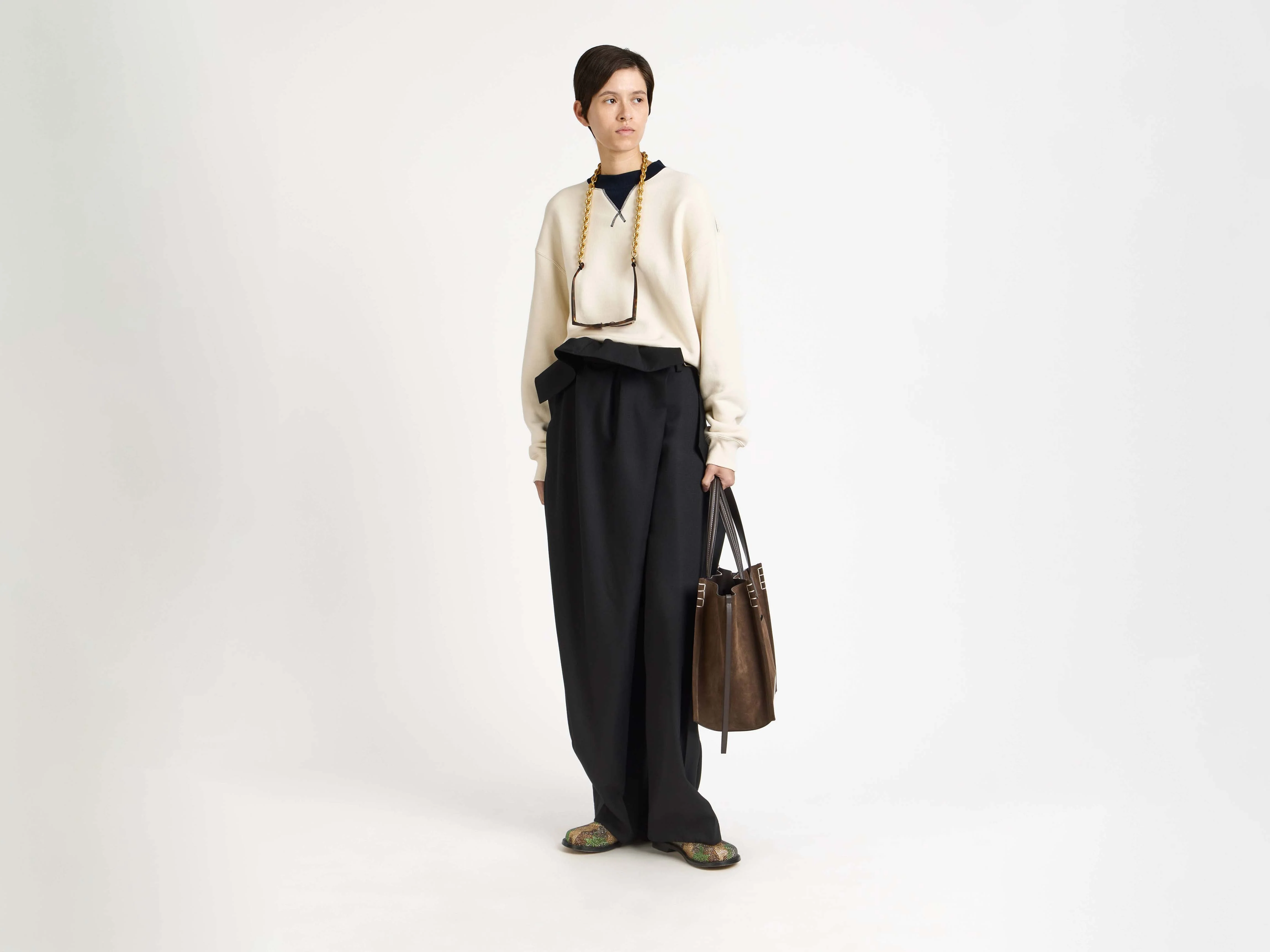 CL_FOLD OVER TROUSERS - BLACK_TR0425PG1883