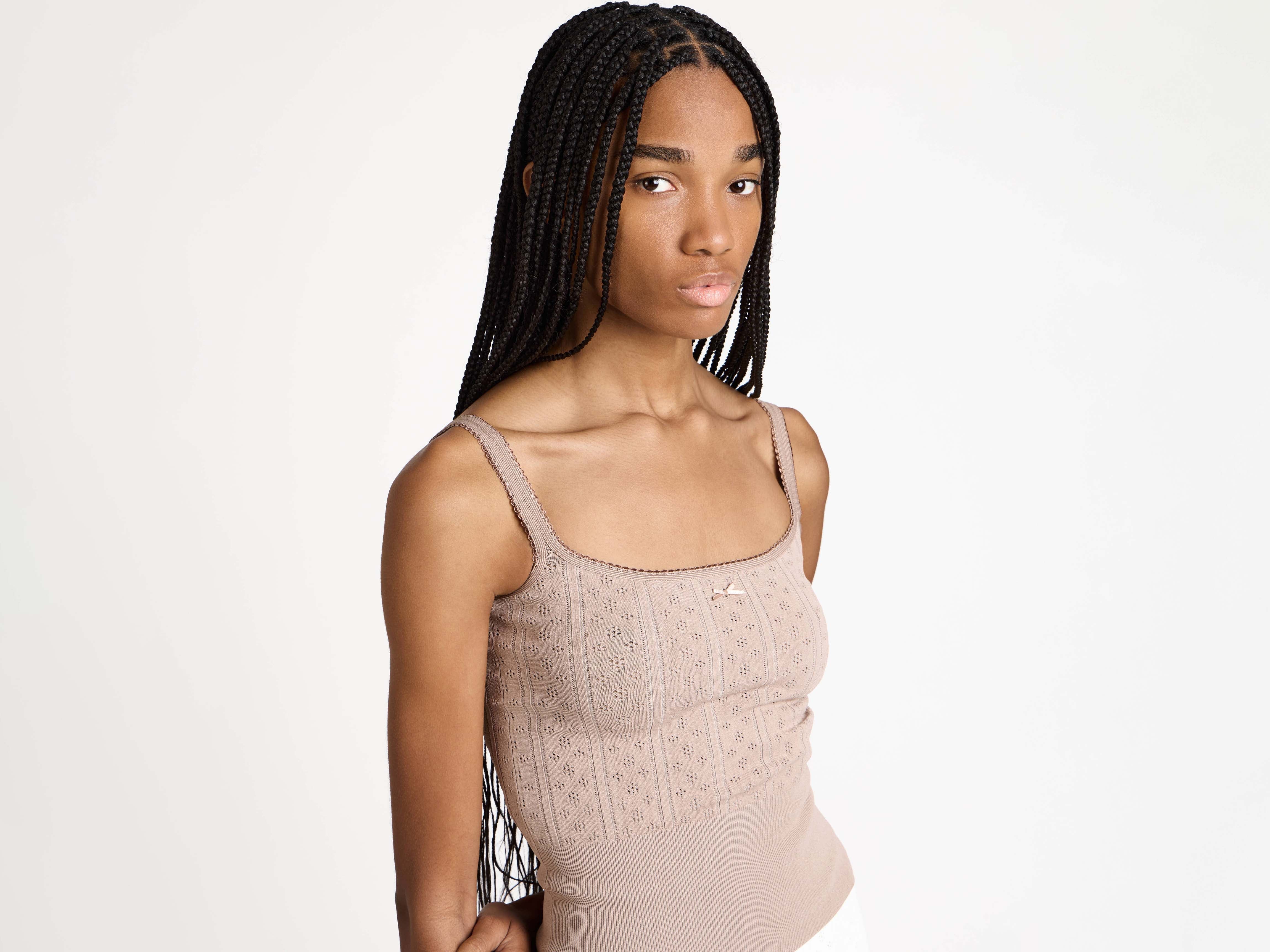 CL_POINTELLE TANK TOP - OFF WHITE_KW1469YN0309 - Image 3