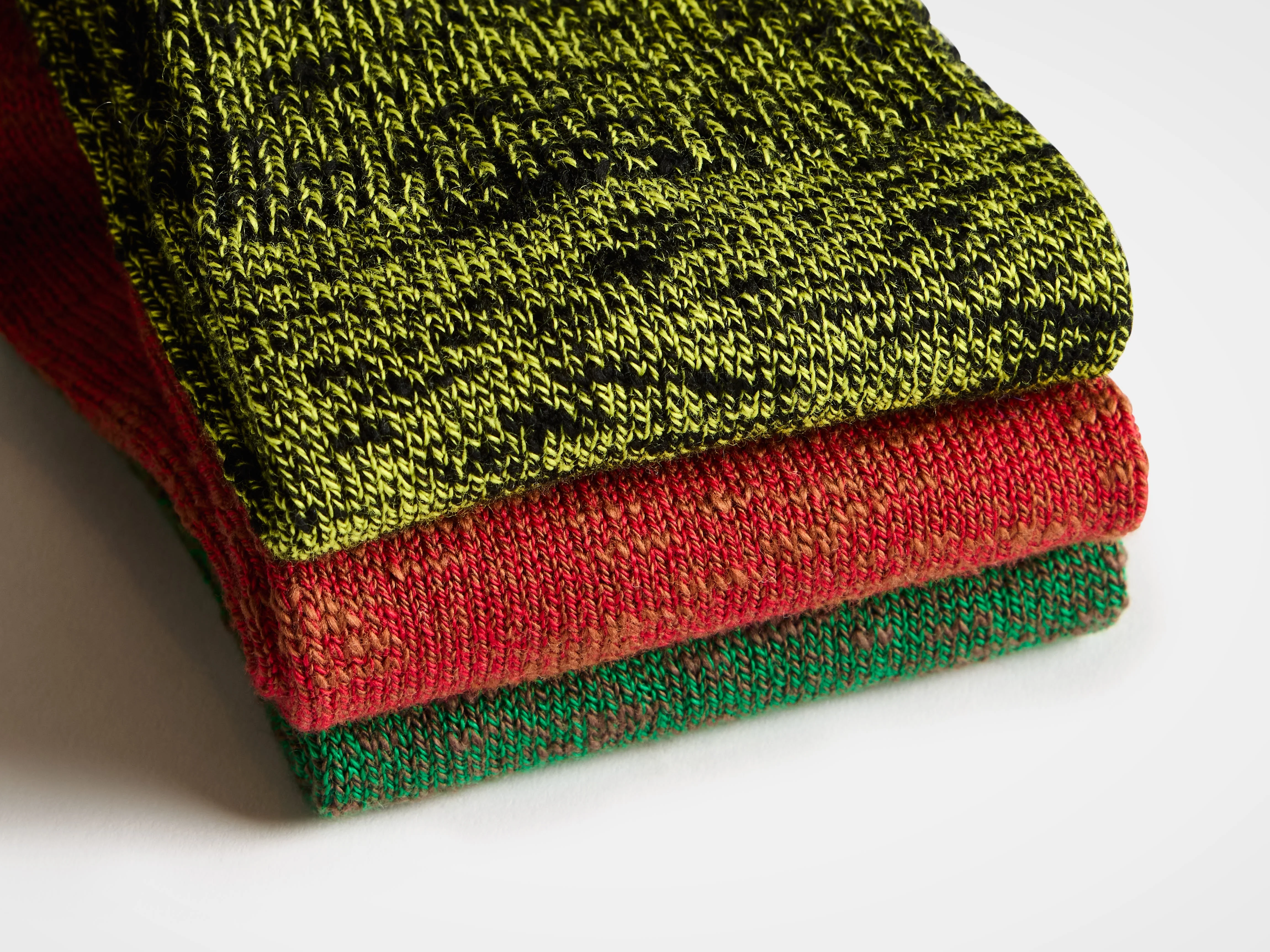 COTTON SLUB SOCK IN BOTTLE GREEN - Image 3