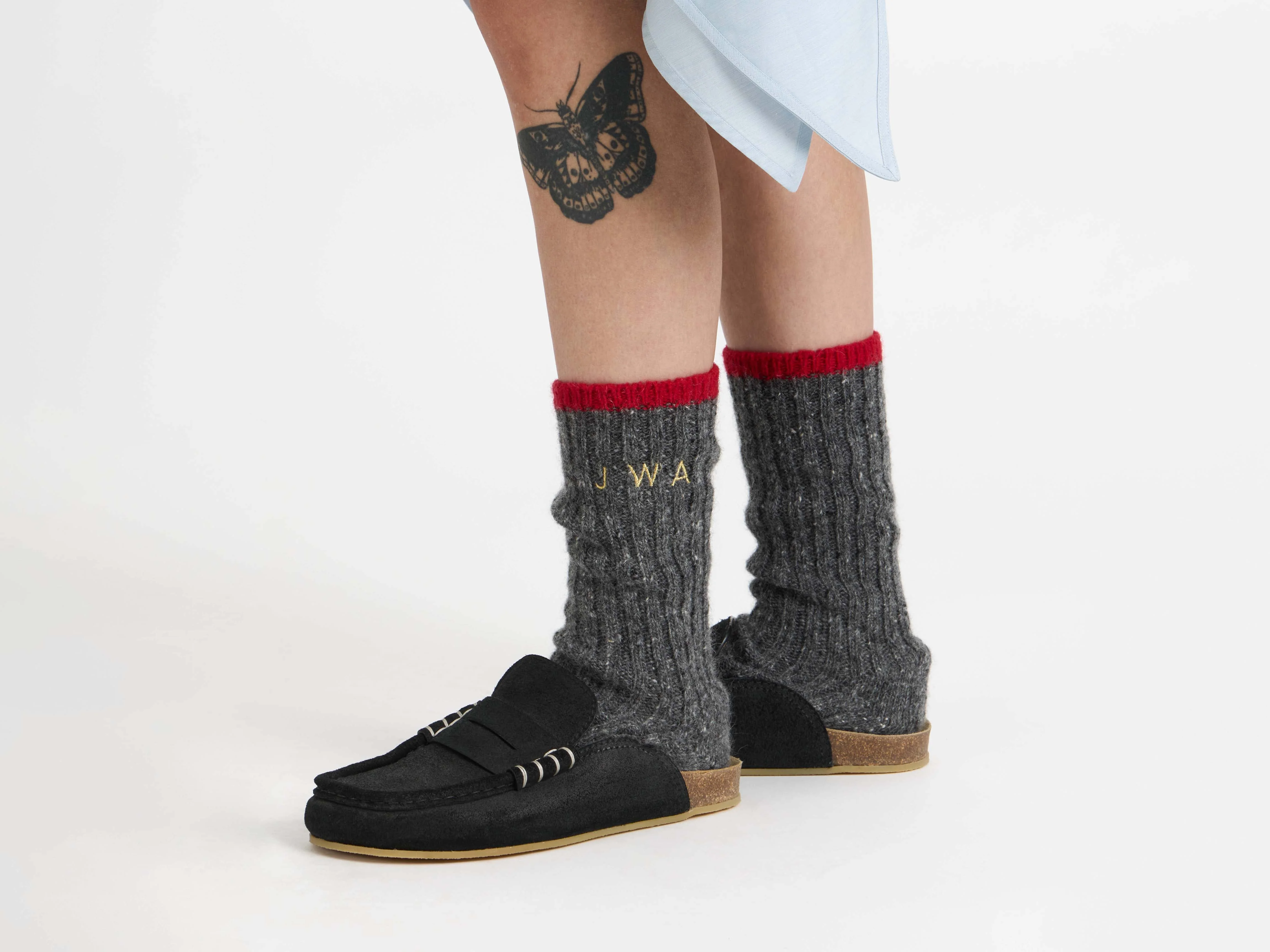 DONEGAL SOCK IN CHARCOAL MELANGE - Image 3