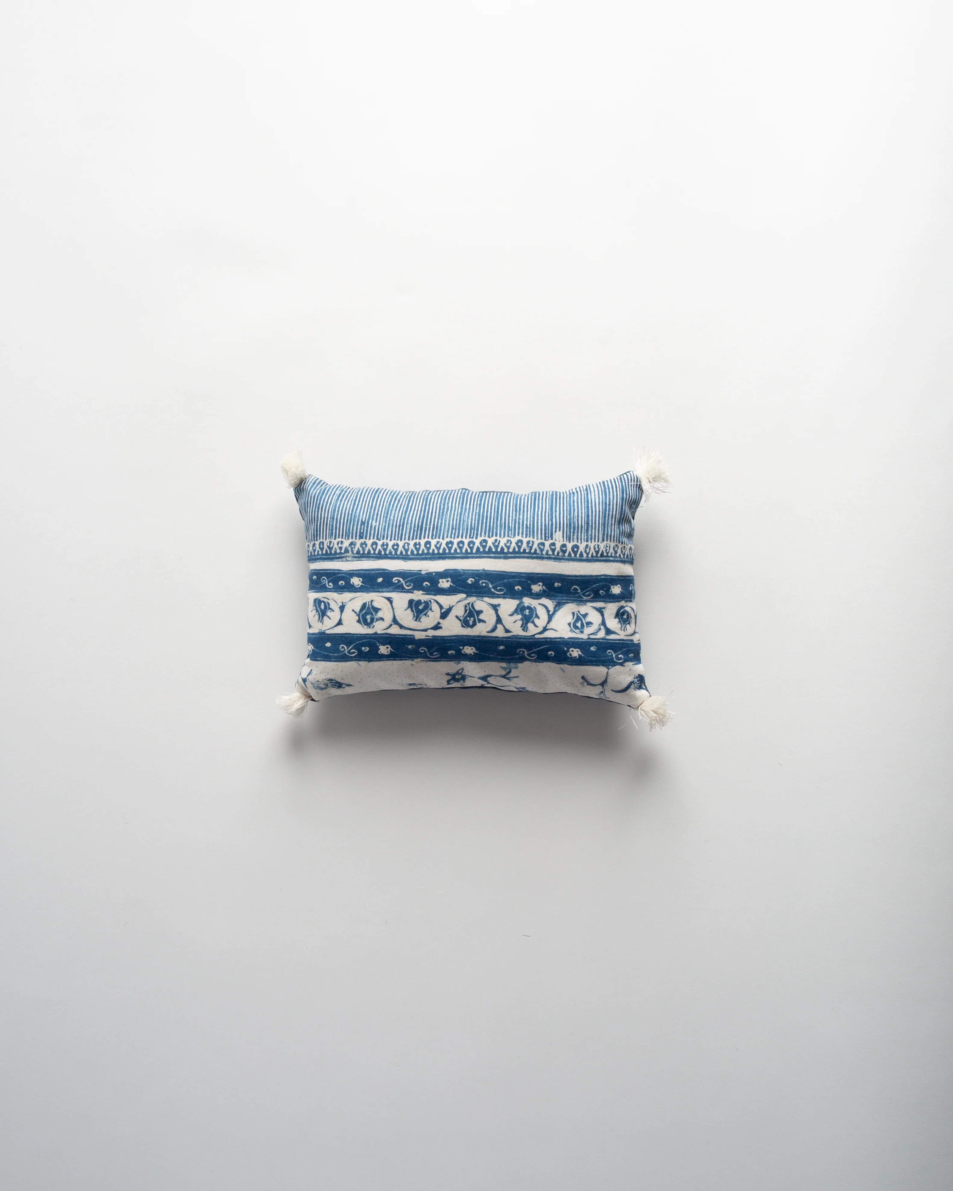 The Dyeworks 20th Century Java Indigo Batik Medium Lavender Pillow