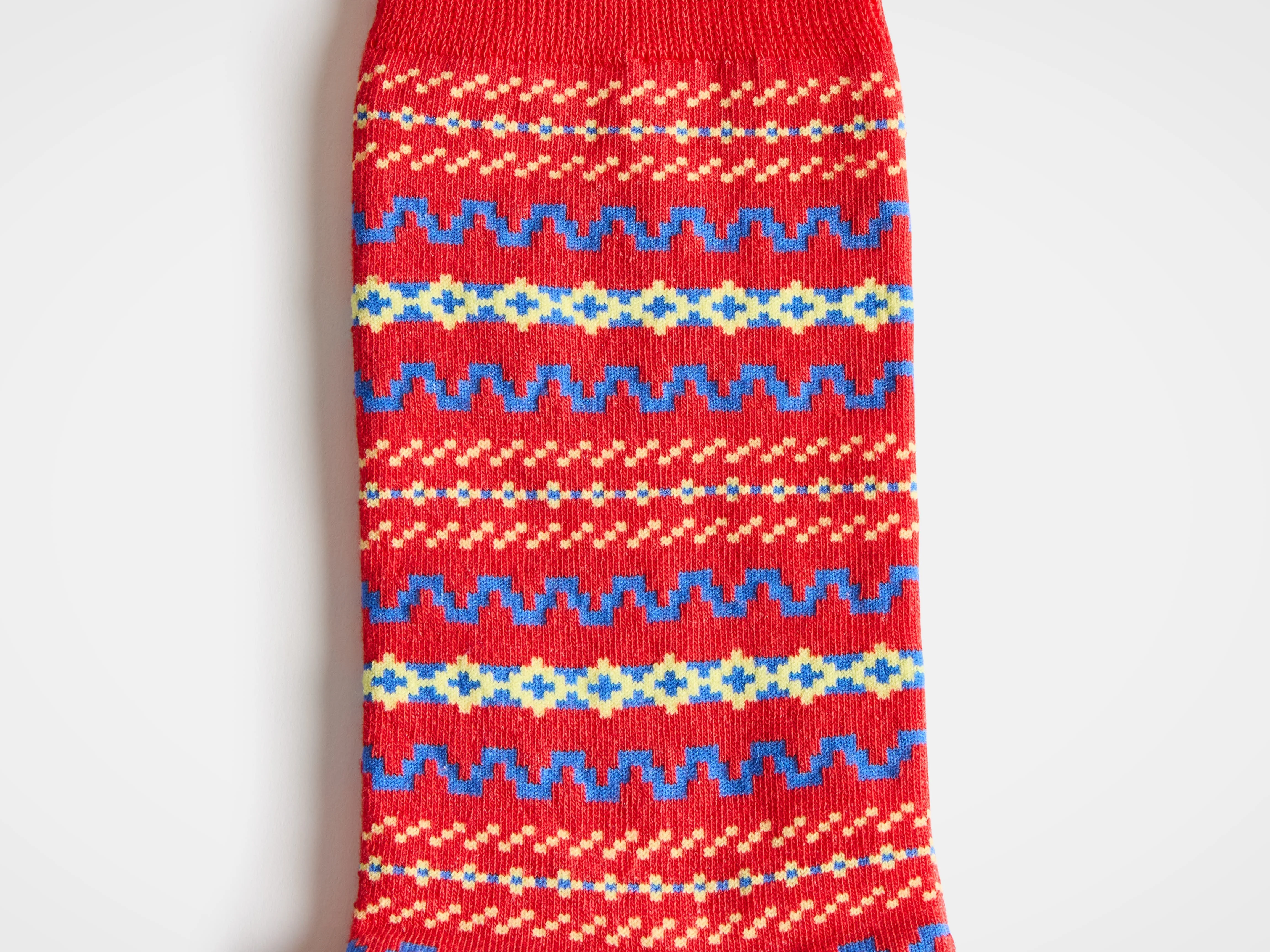 FAIRISLE SOCK IN RED - Image 3