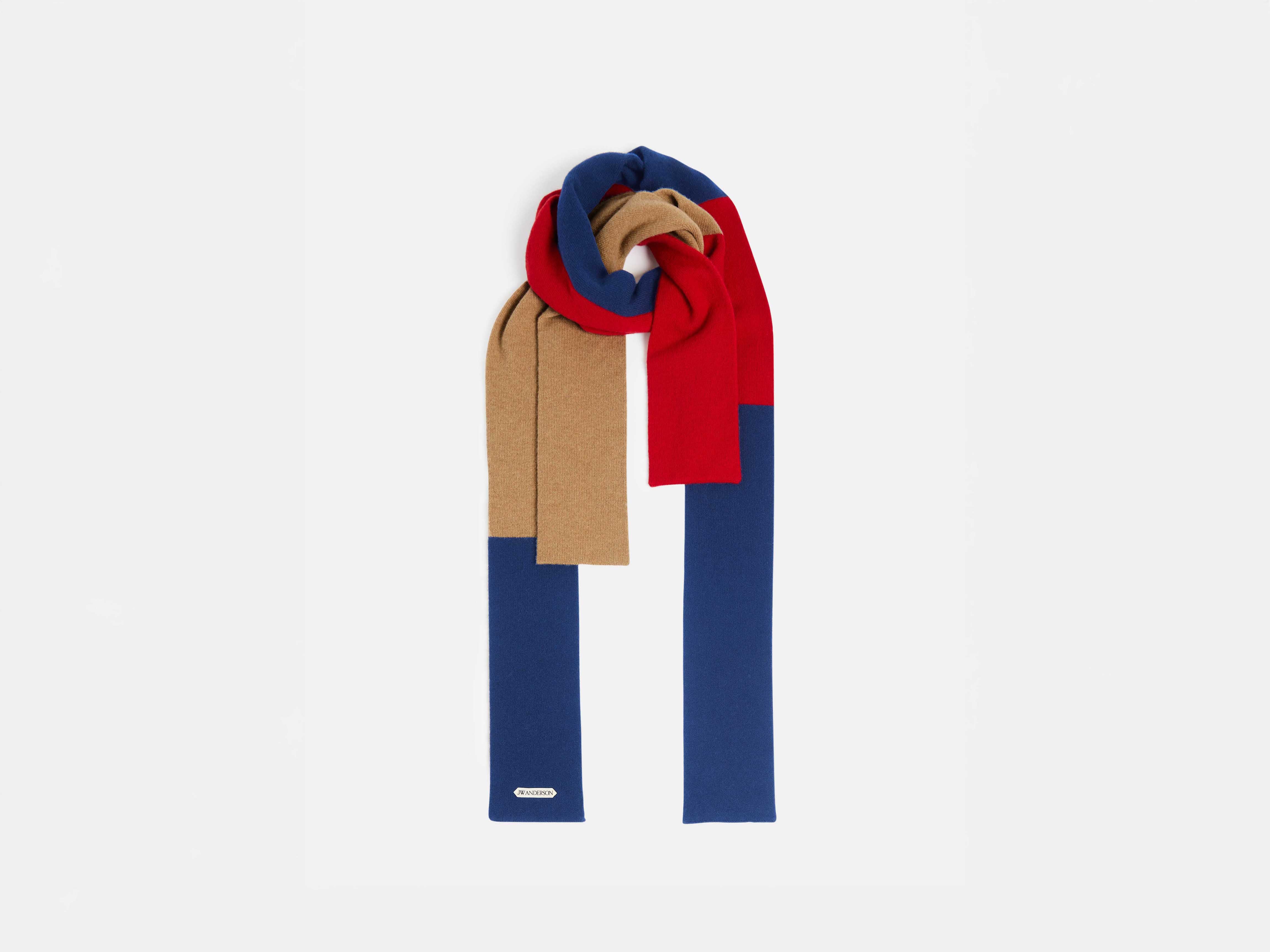 FOUR-WAY FASTENED SCARF IN BLUE - Image 5