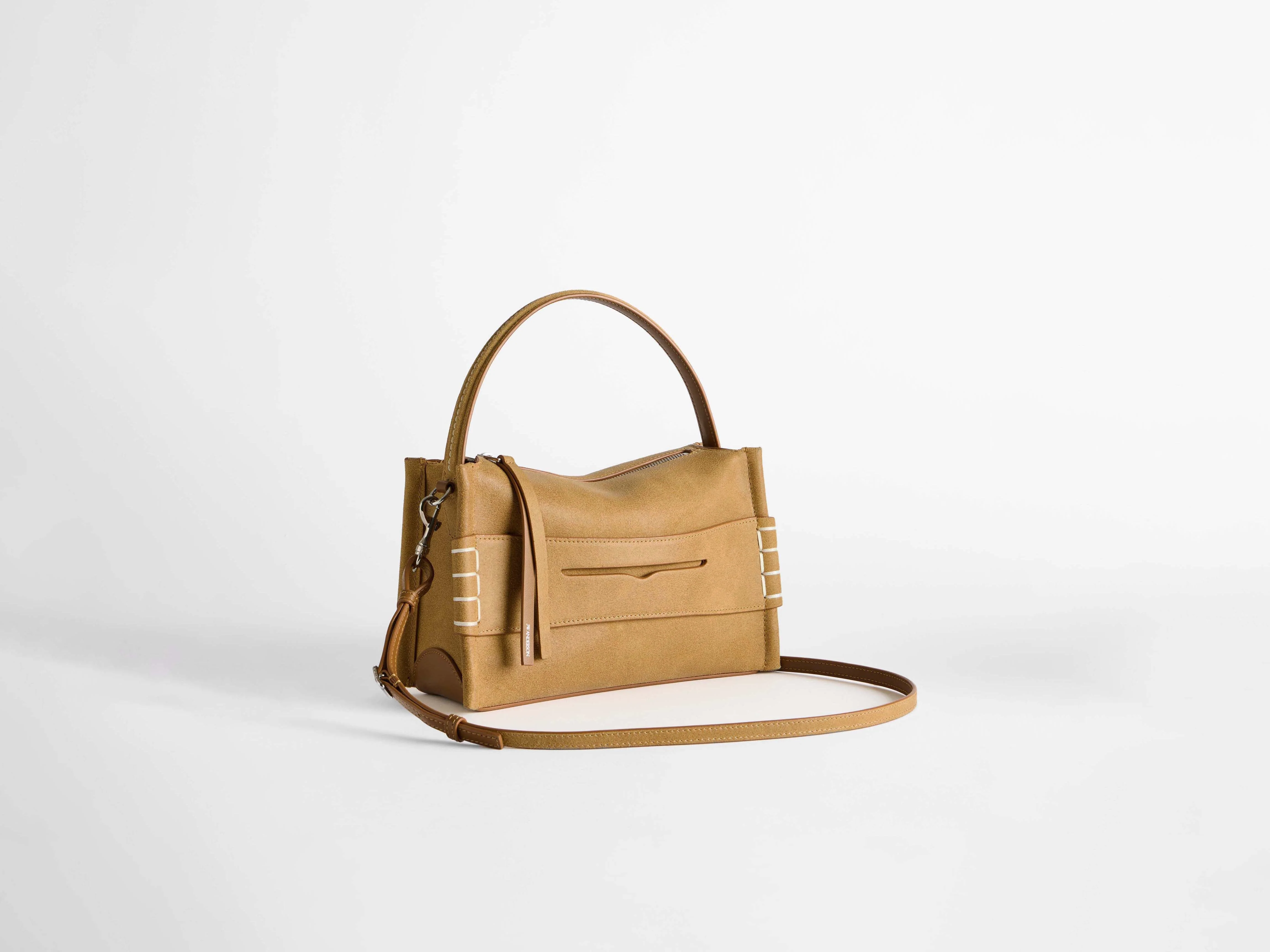 LOAFER BAG IN GOLD IN WAXED SUEDE - Image 3