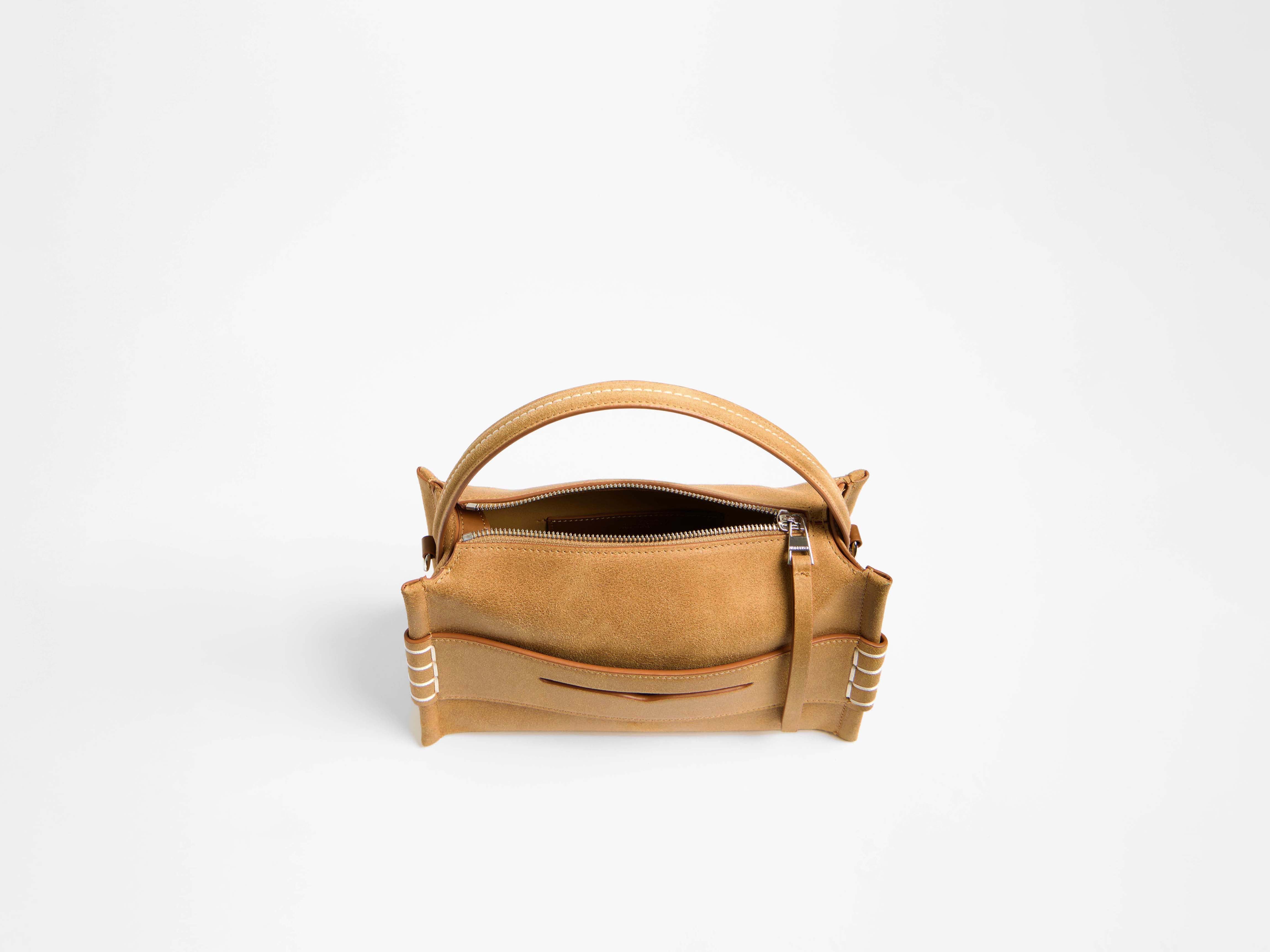 LOAFER BAG IN GOLD IN WAXED SUEDE - Image 5