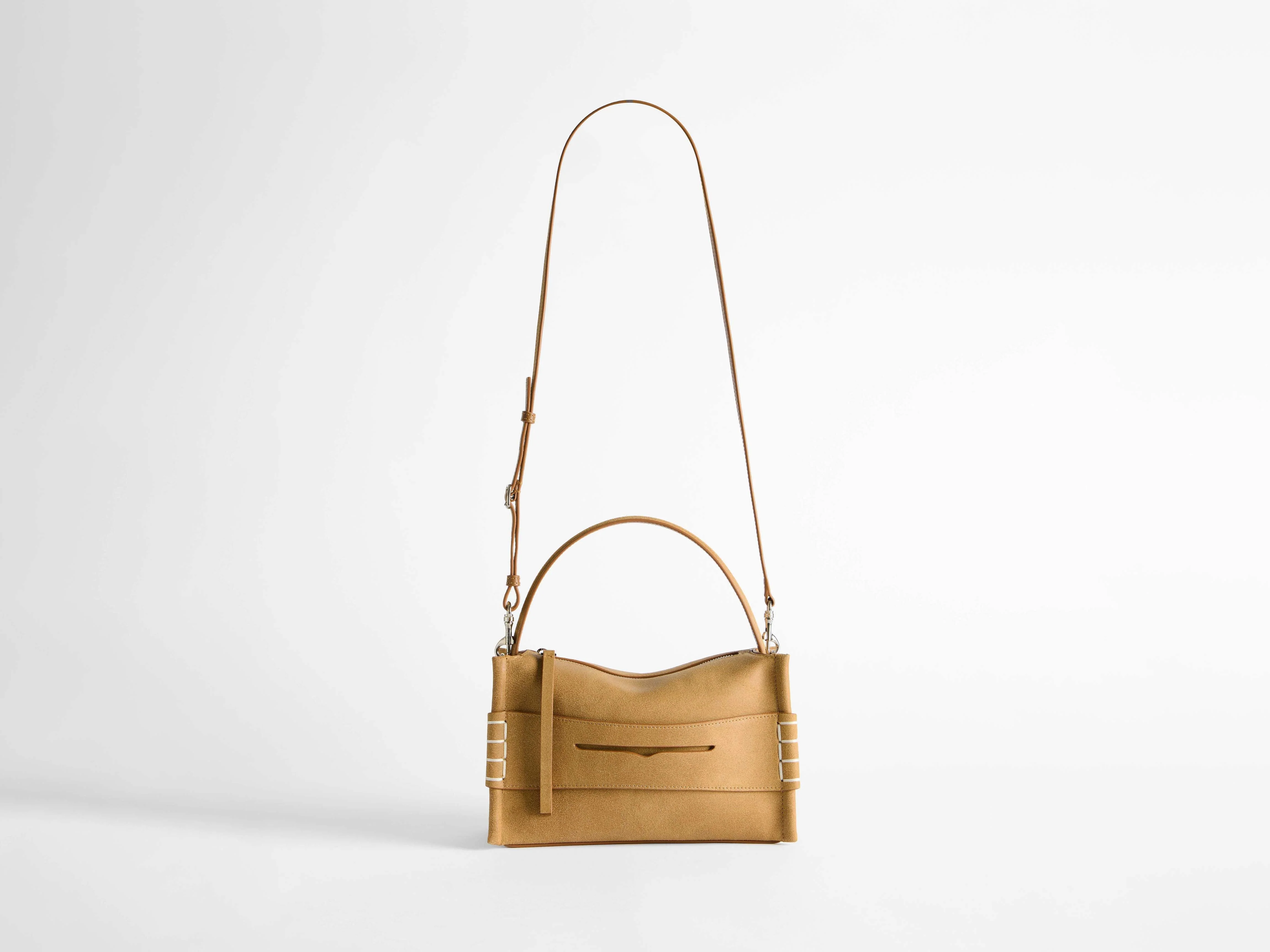 LOAFER BAG IN GOLD IN WAXED SUEDE - Image 7
