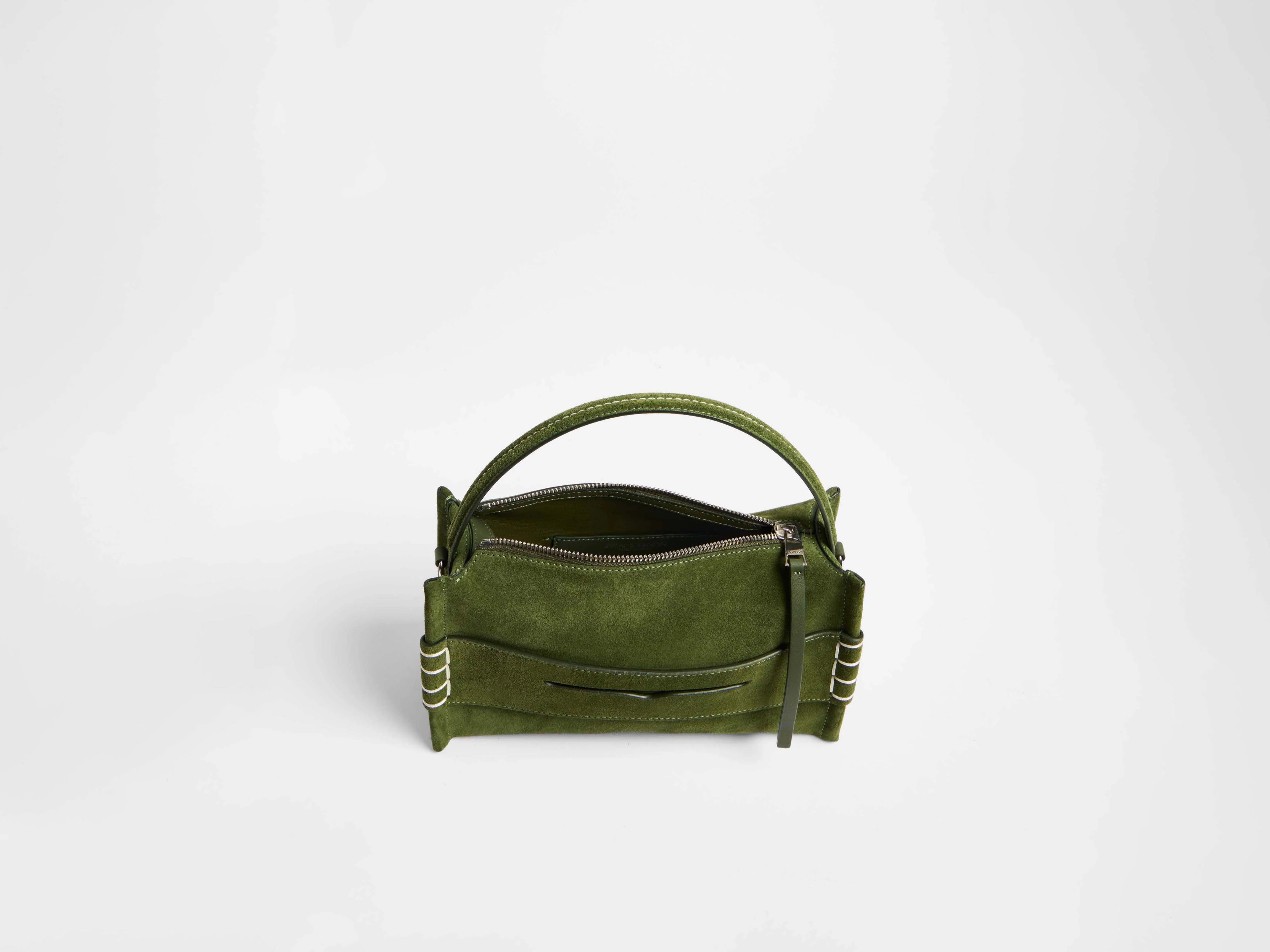 LOAFER BAG IN KHAKI SUEDE - Image 4