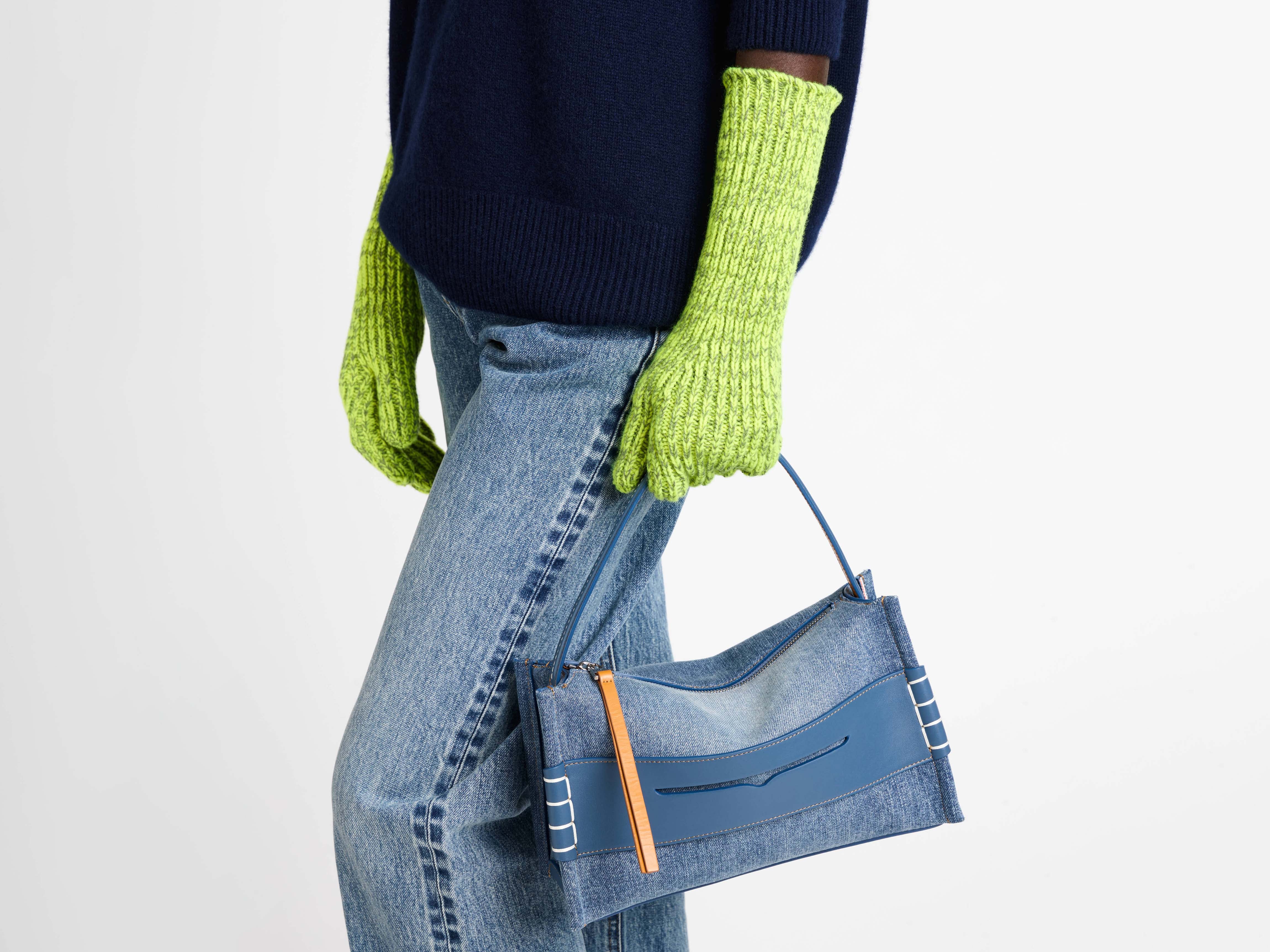 LOAFER BAG IN MID-BLUE DENIM - Image 10