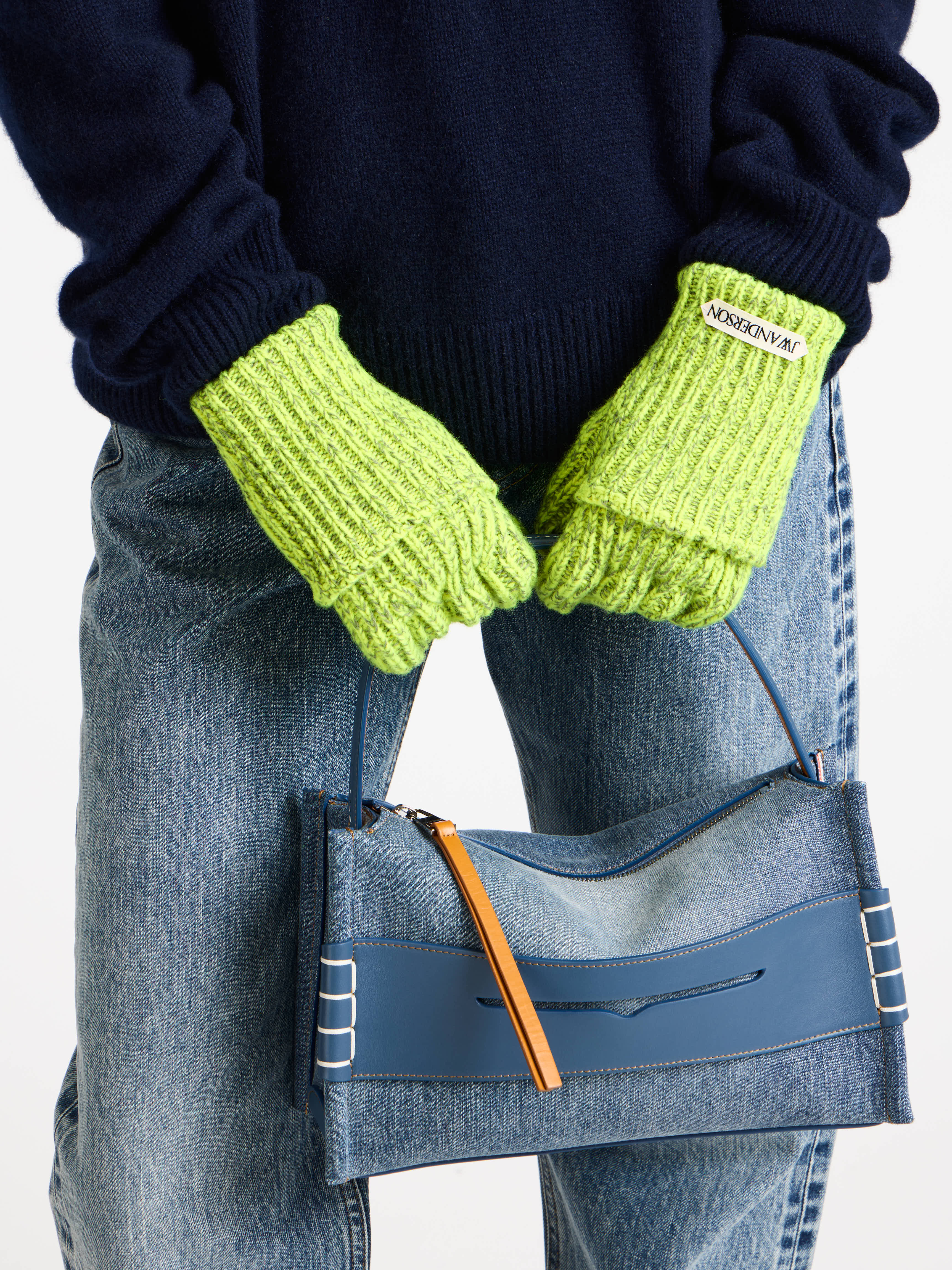 LOAFER BAG IN MID-BLUE DENIM - Image 11
