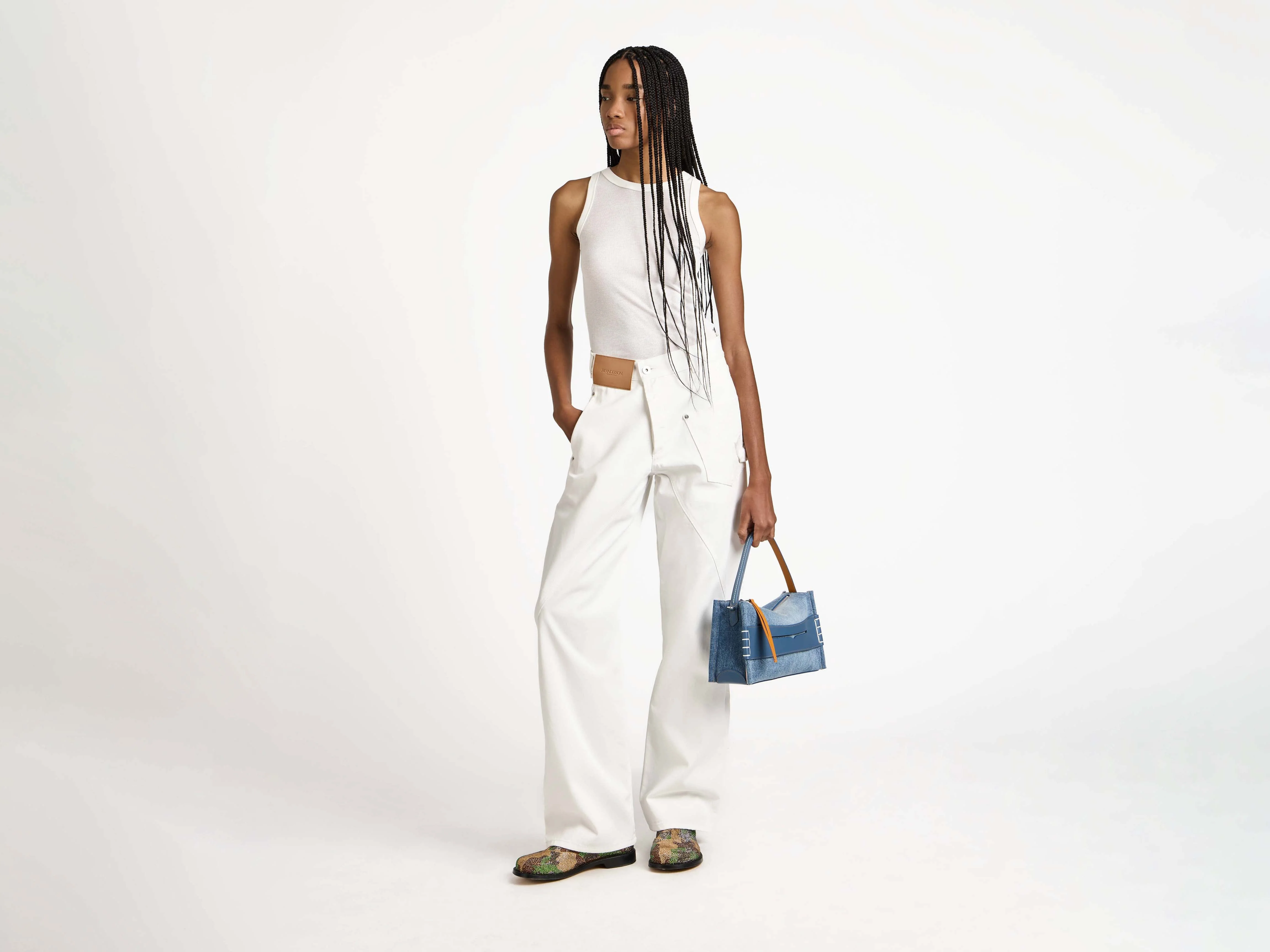 LOAFER BAG IN MID-BLUE DENIM - Image 12