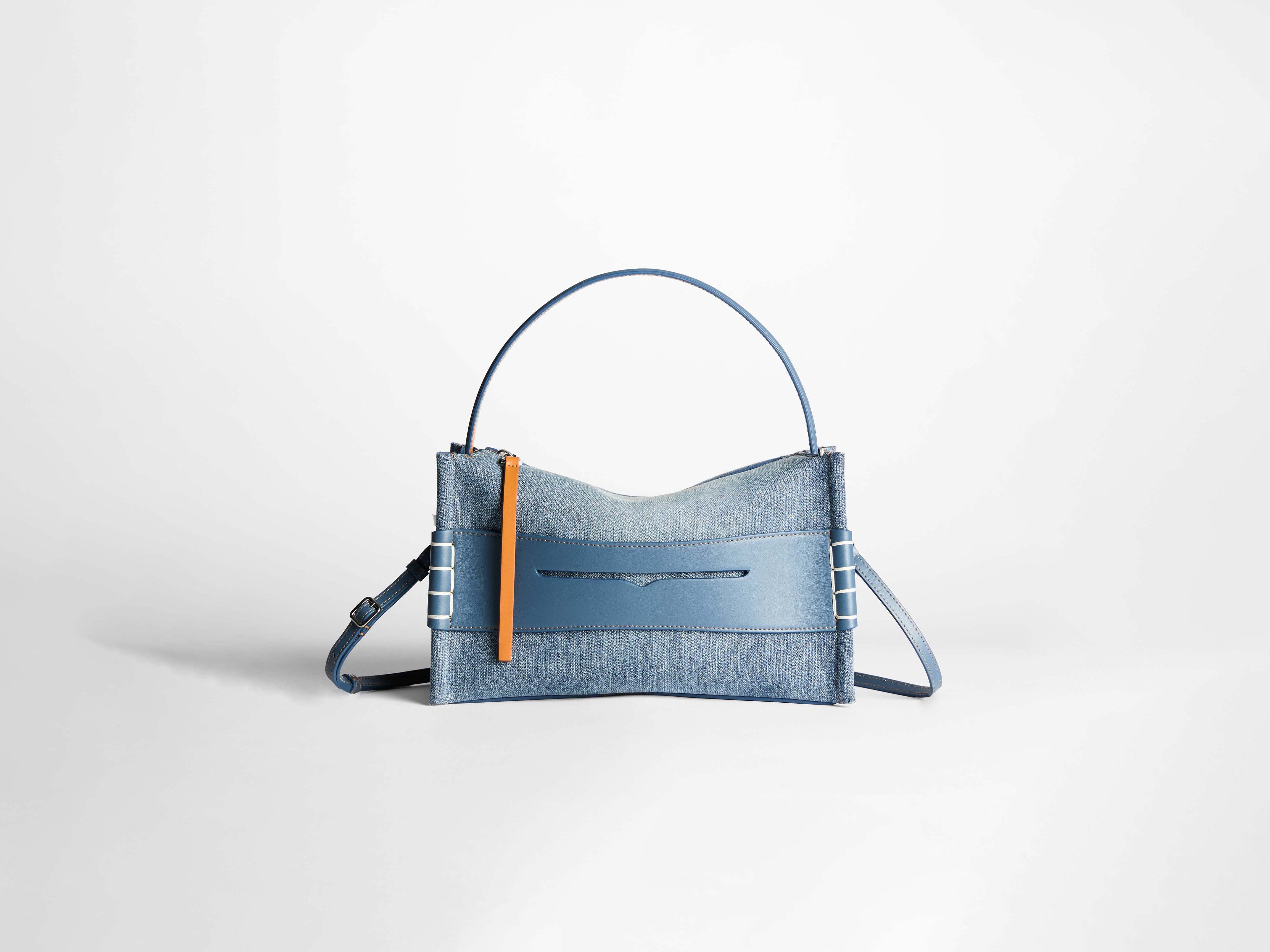 LOAFER BAG IN MID-BLUE DENIM - Image 2