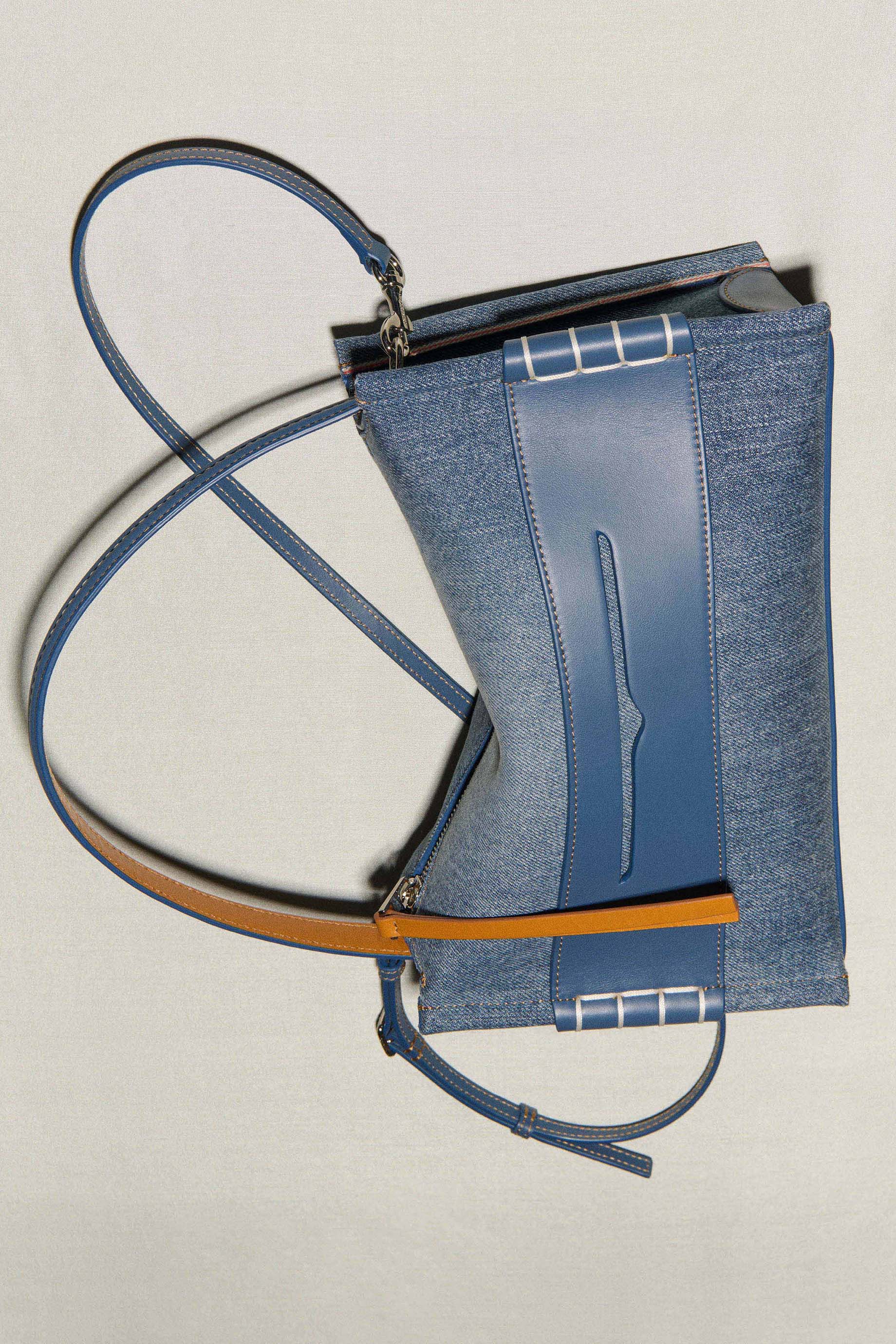 LOAFER BAG IN MID-BLUE DENIM - Image 3