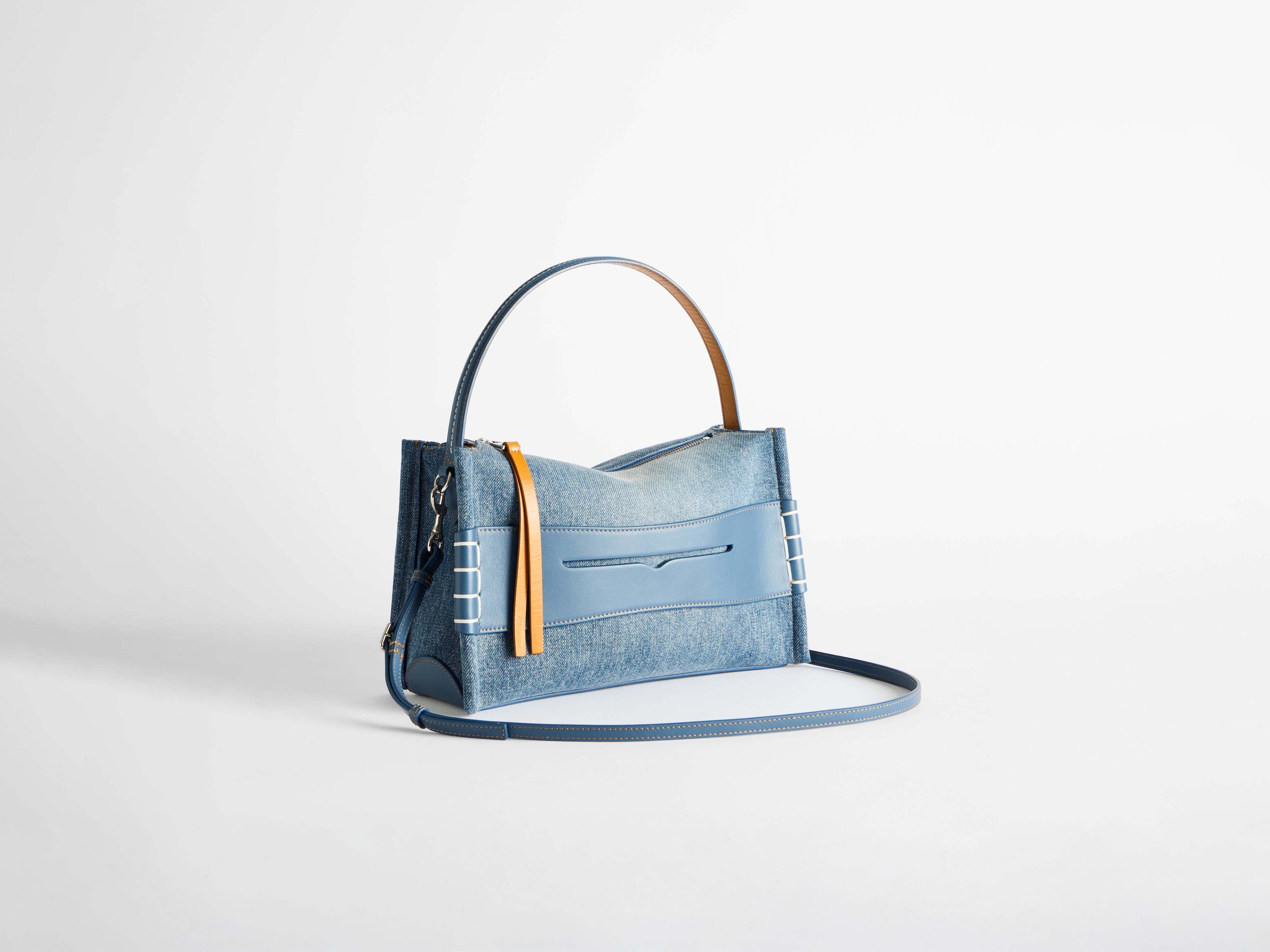 LOAFER BAG IN MID-BLUE DENIM - Image 6