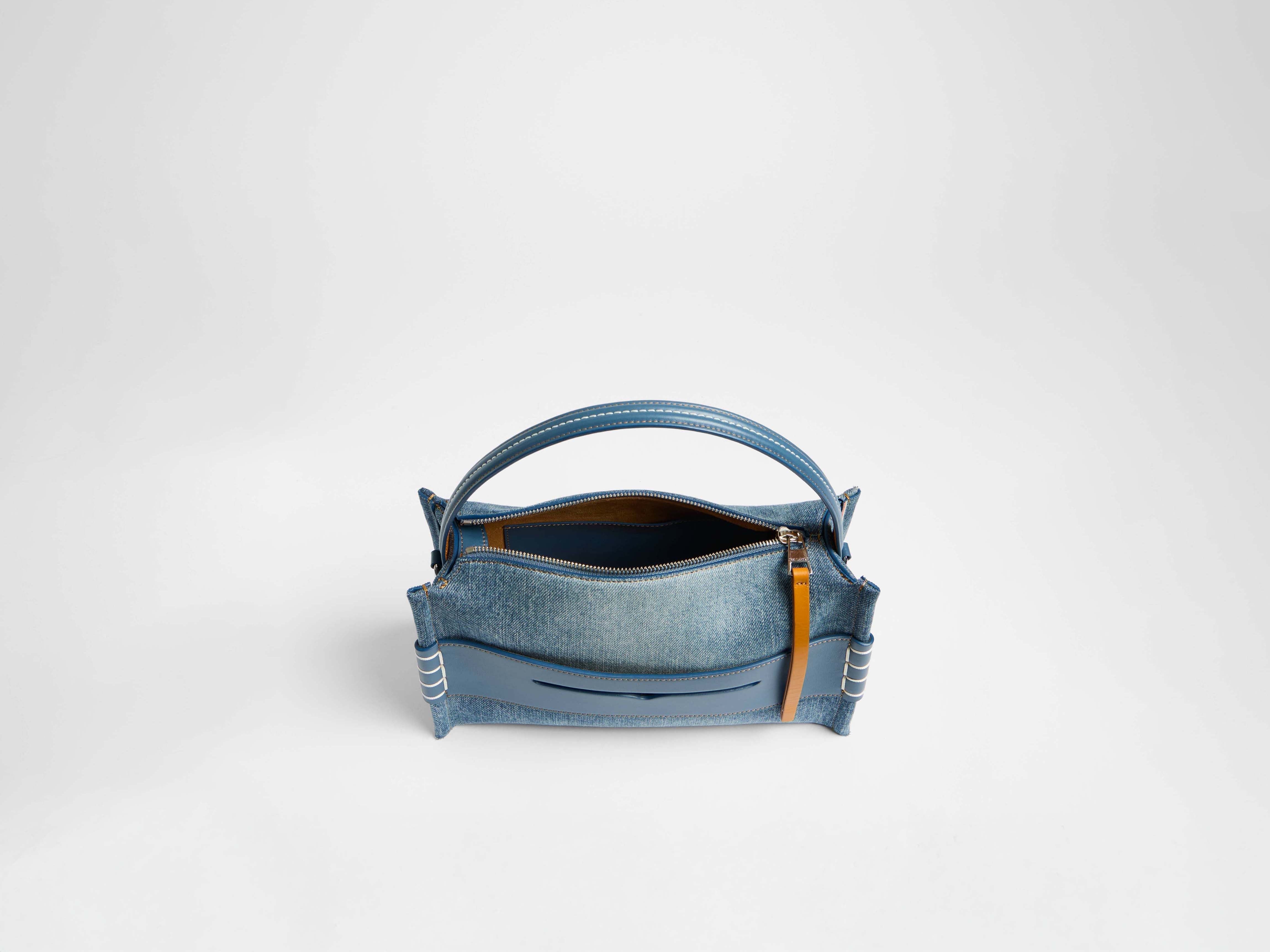 LOAFER BAG IN MID-BLUE DENIM - Image 7