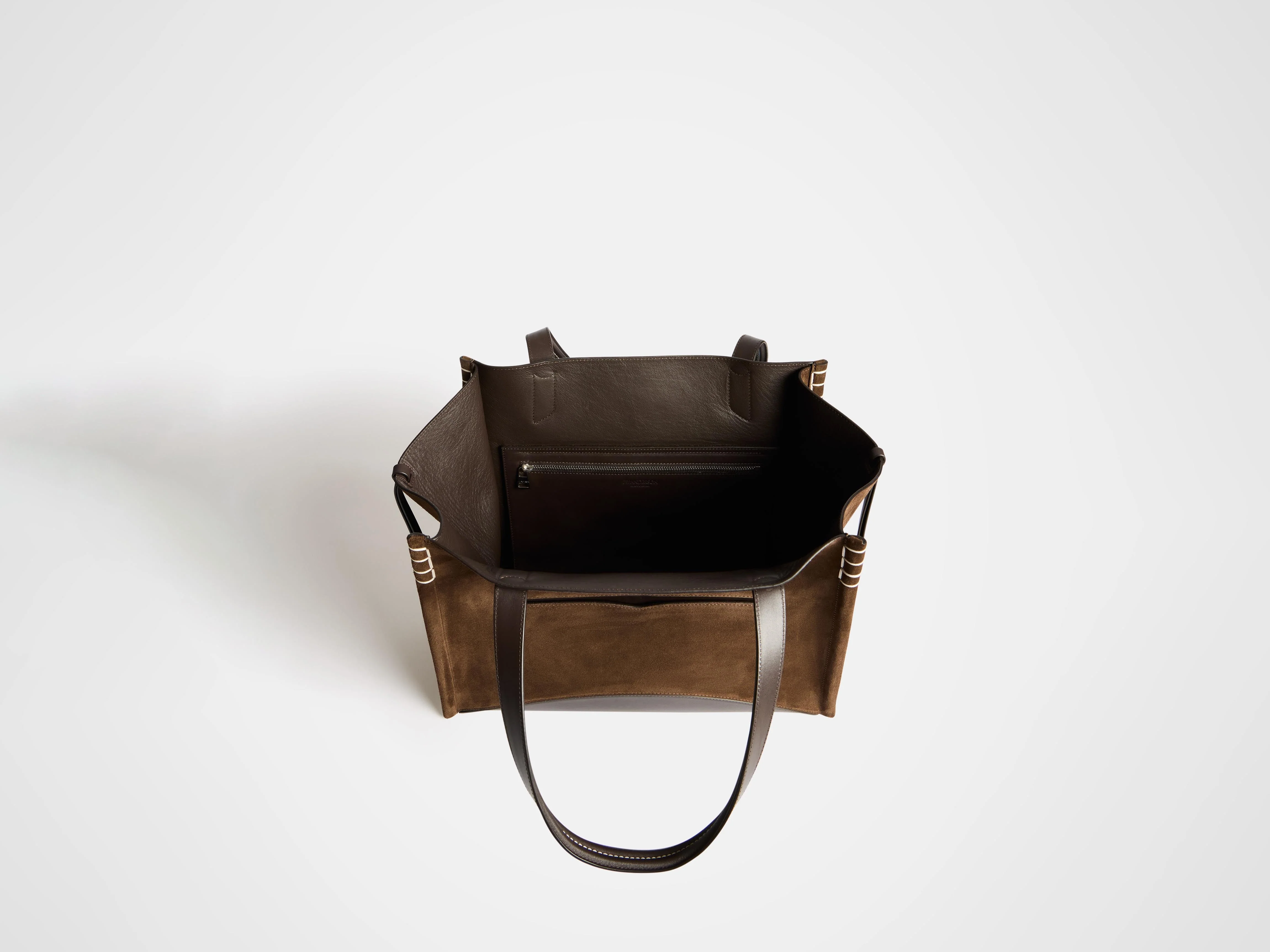 LOAFER CABAS BAG IN BROWN SUEDE - Image 12