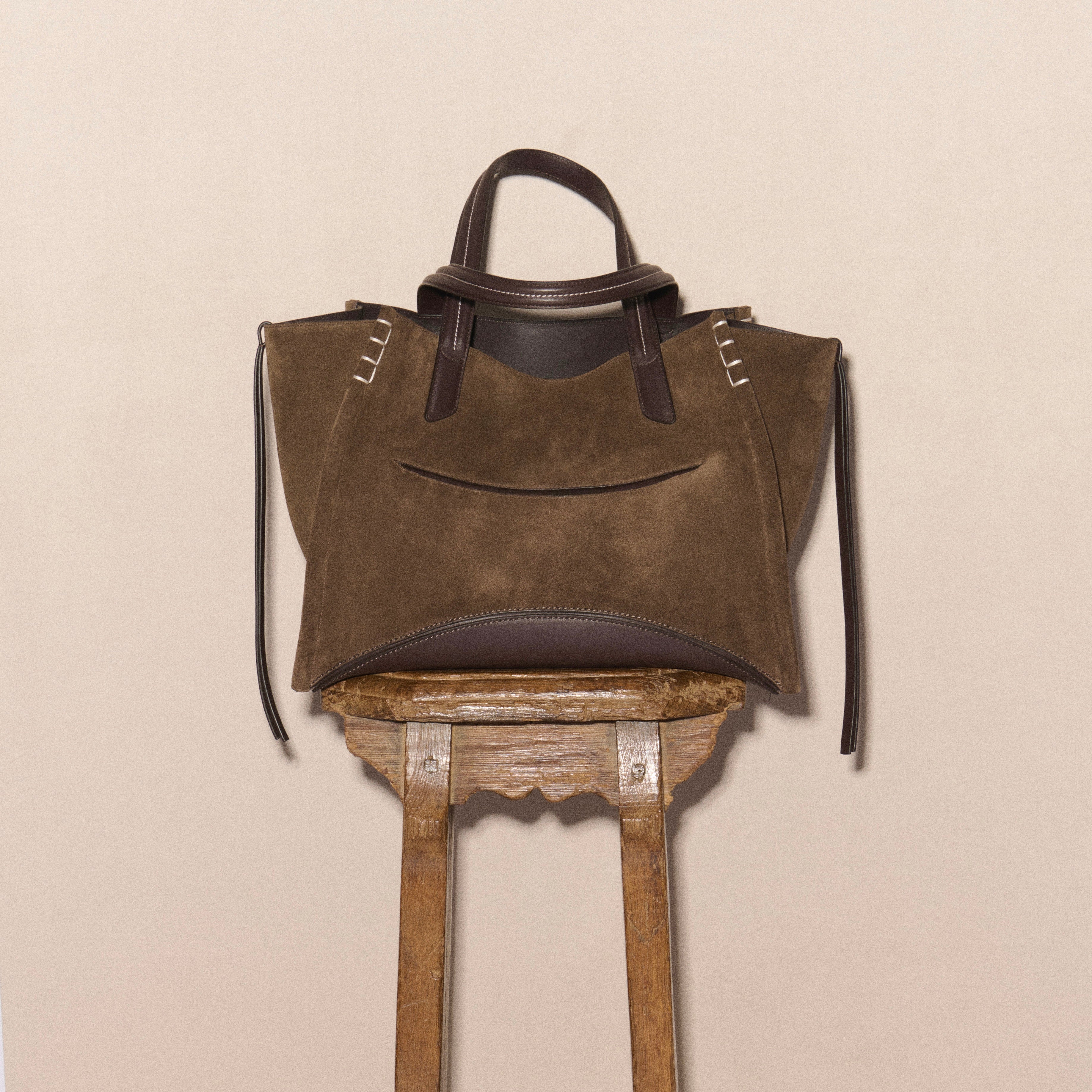 LOAFER CABAS BAG IN BROWN SUEDE - Image 2