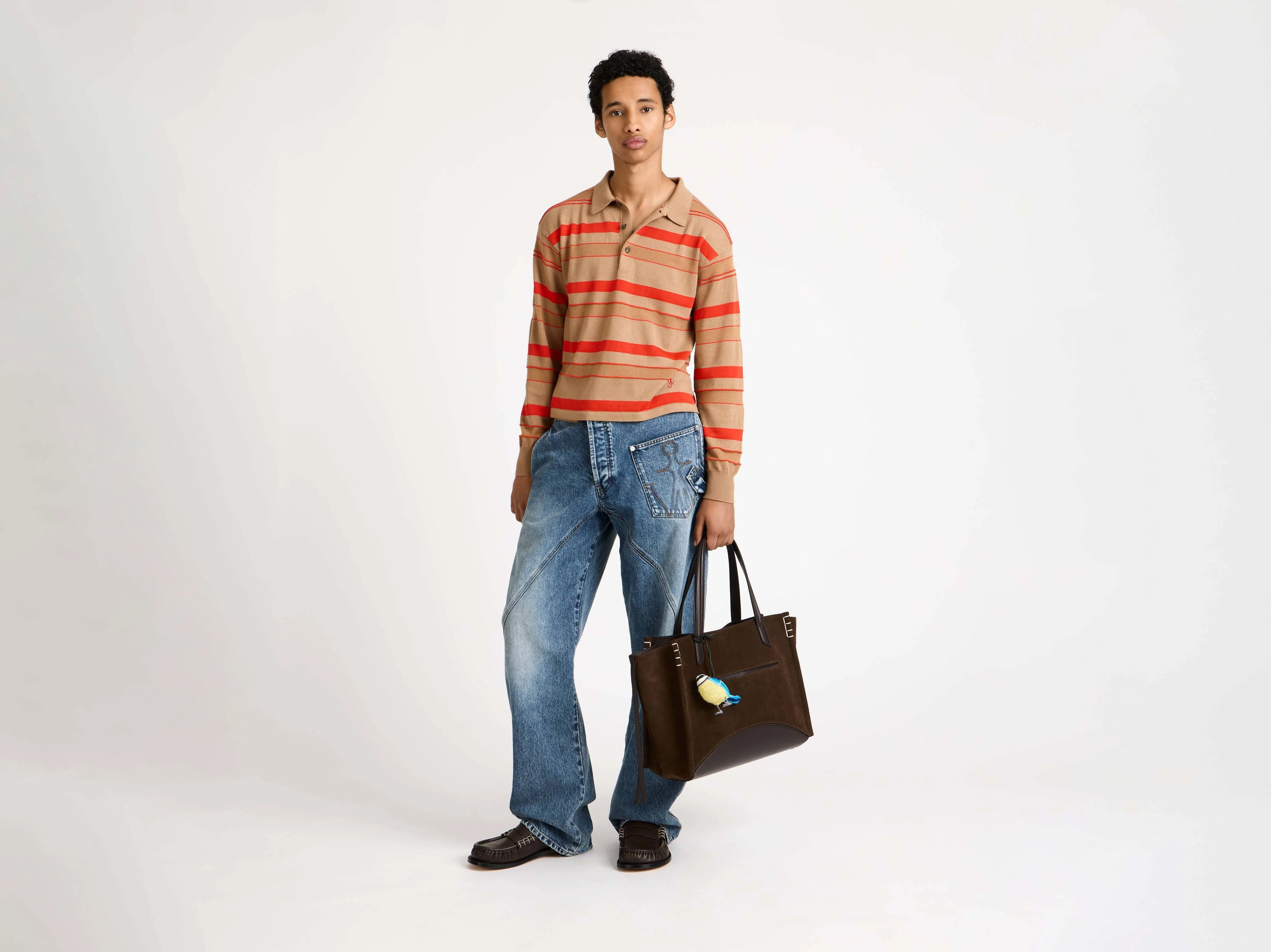 LOAFER CABAS BAG IN BROWN SUEDE - Image 4