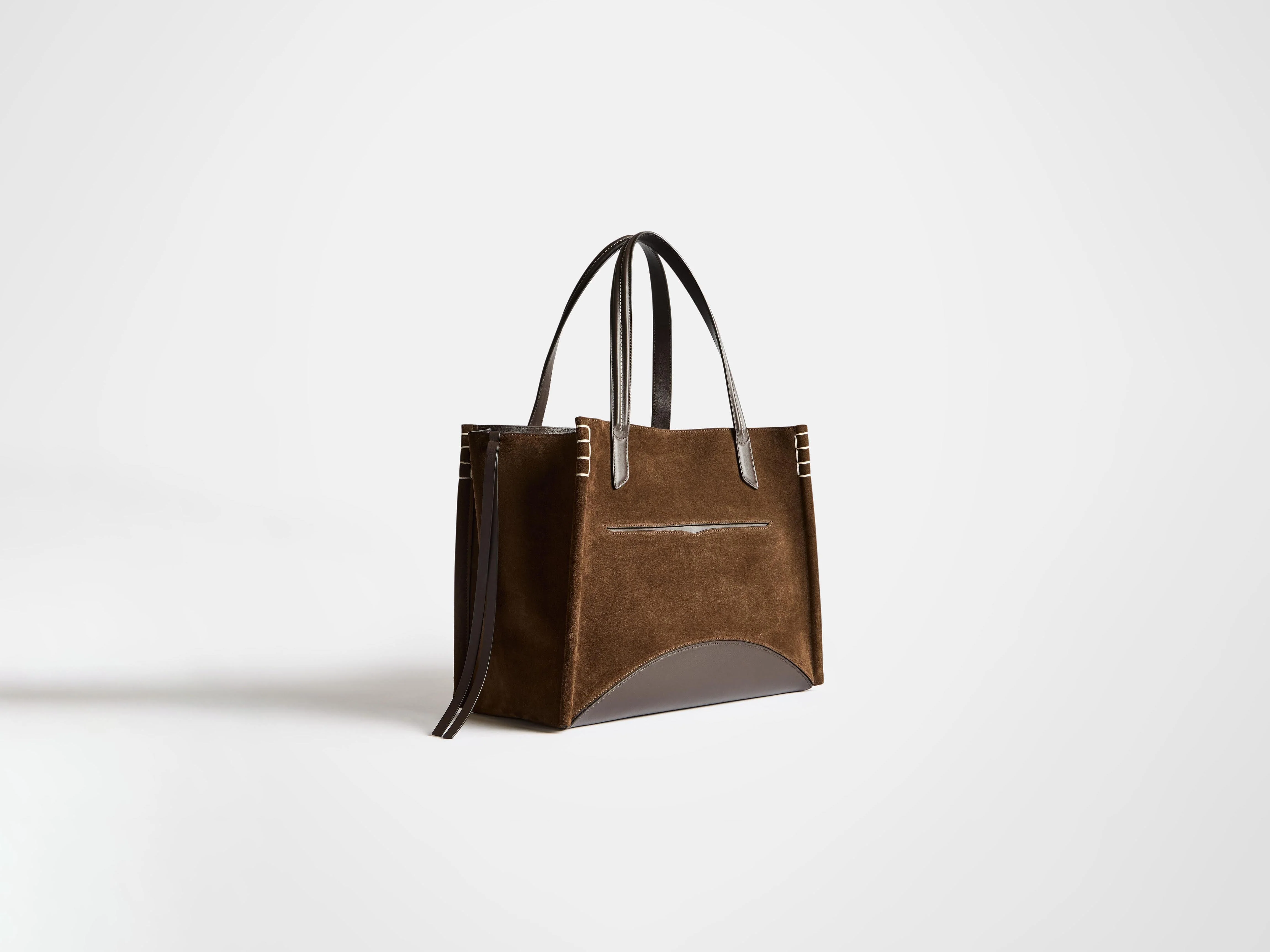 LOAFER CABAS BAG IN BROWN SUEDE - Image 6