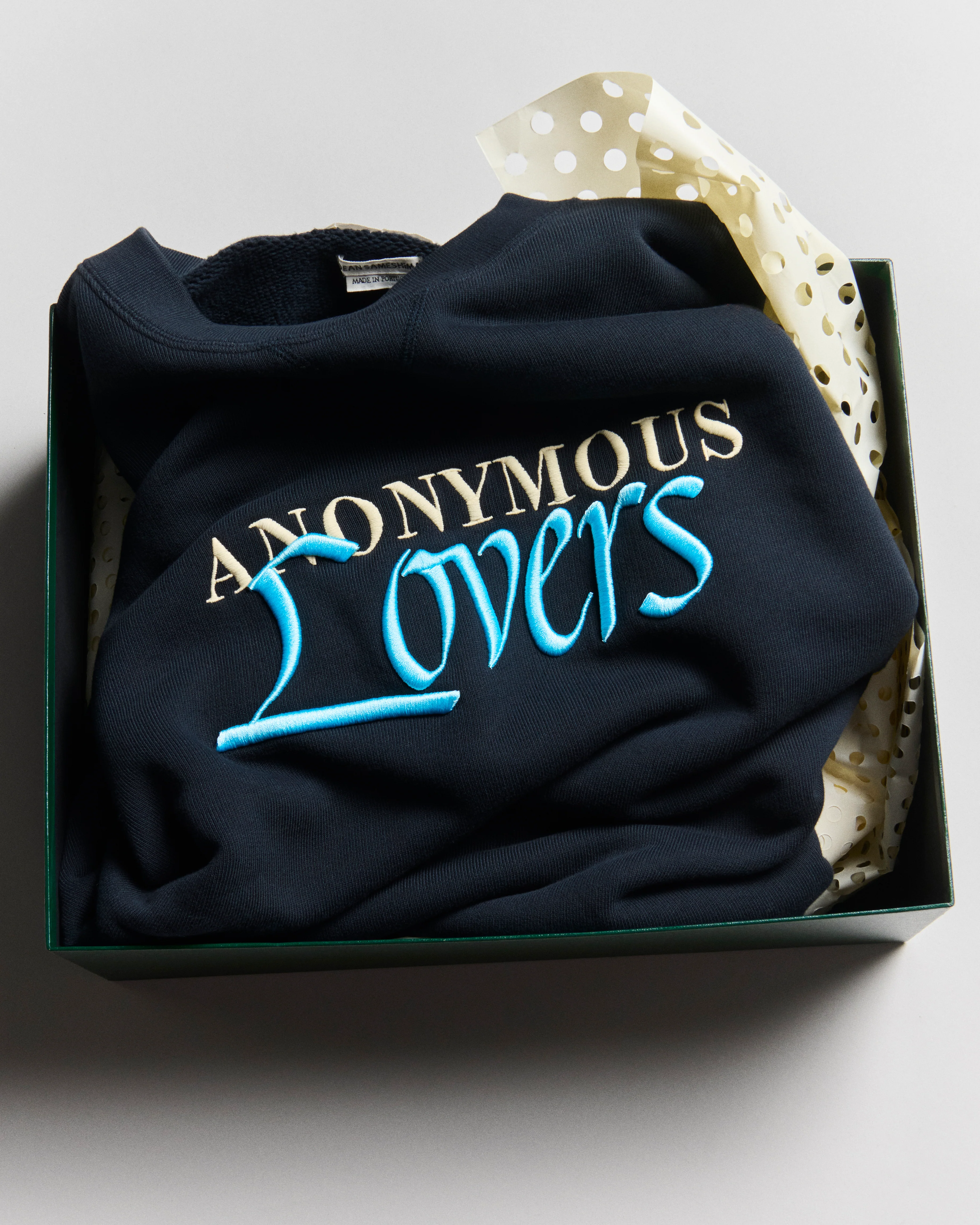 MENS 'ANONYMOUS LOVERS' SWEATSHIRT IN WASHED BLACK - Image 7