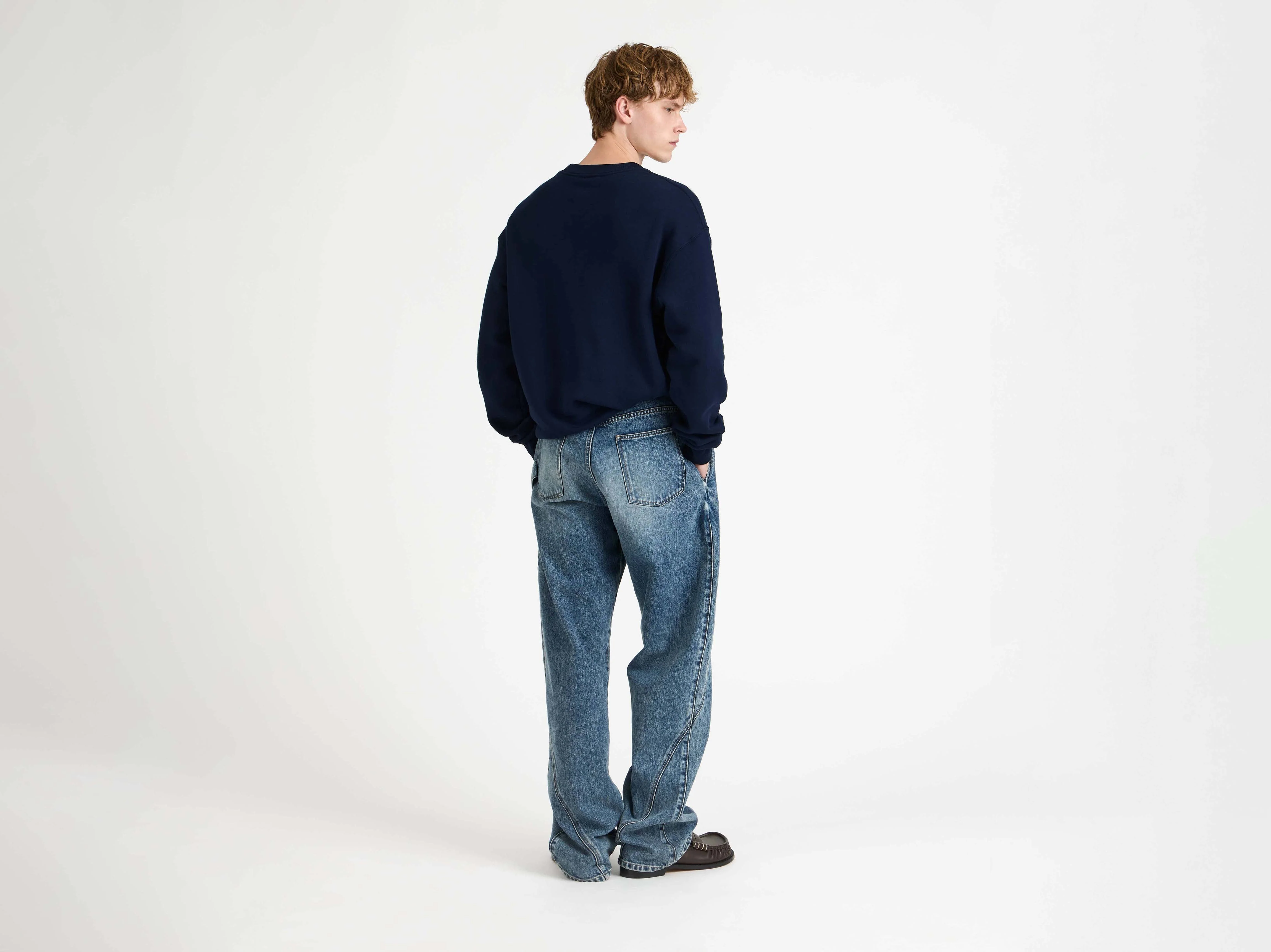 MENS 'ANONYMOUS TRADE' SWEATSHIRT IN NAVY - Image 5