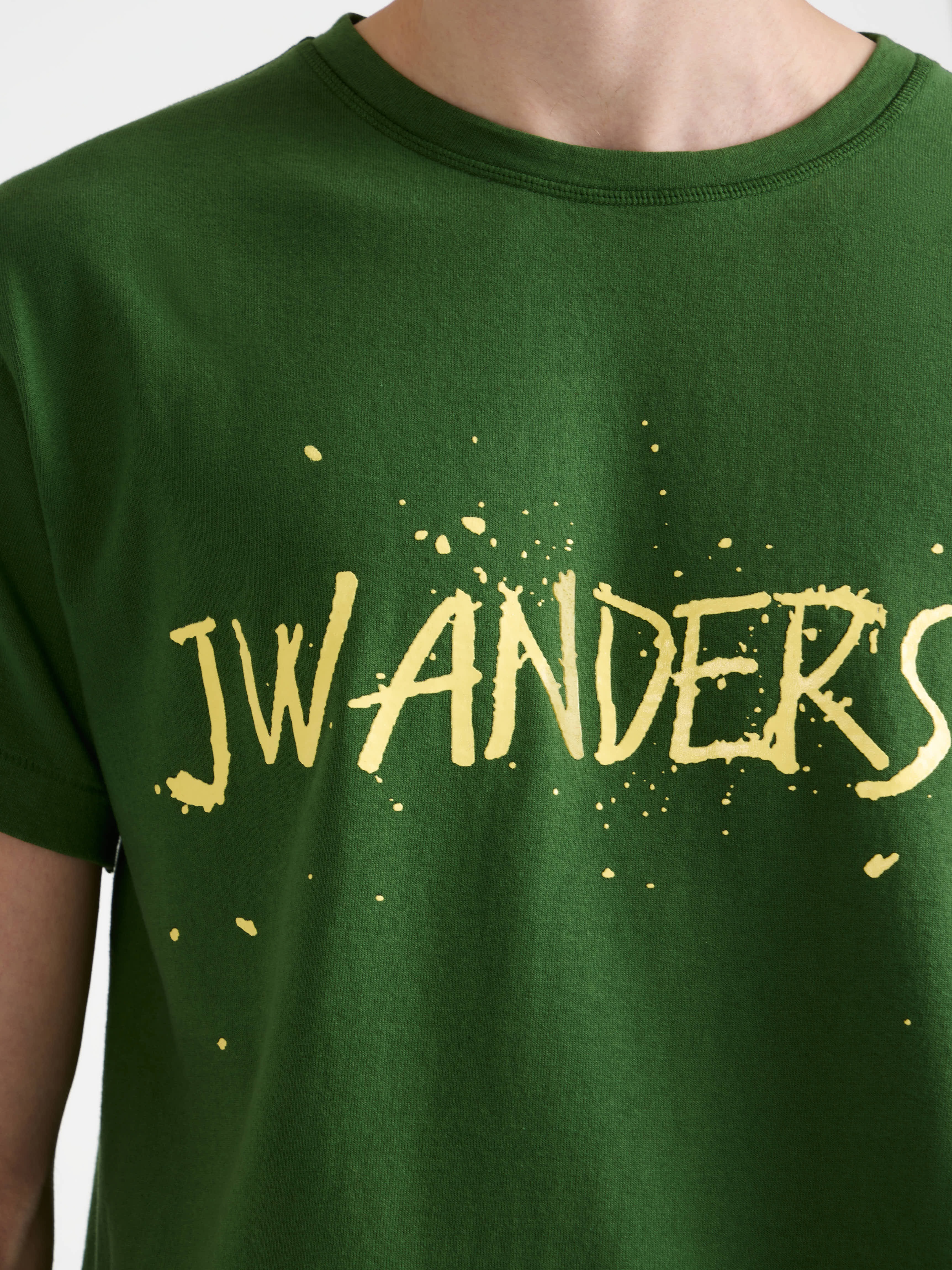 MENS CIRCULAR T-SHIRT IN GREEN - Image 4