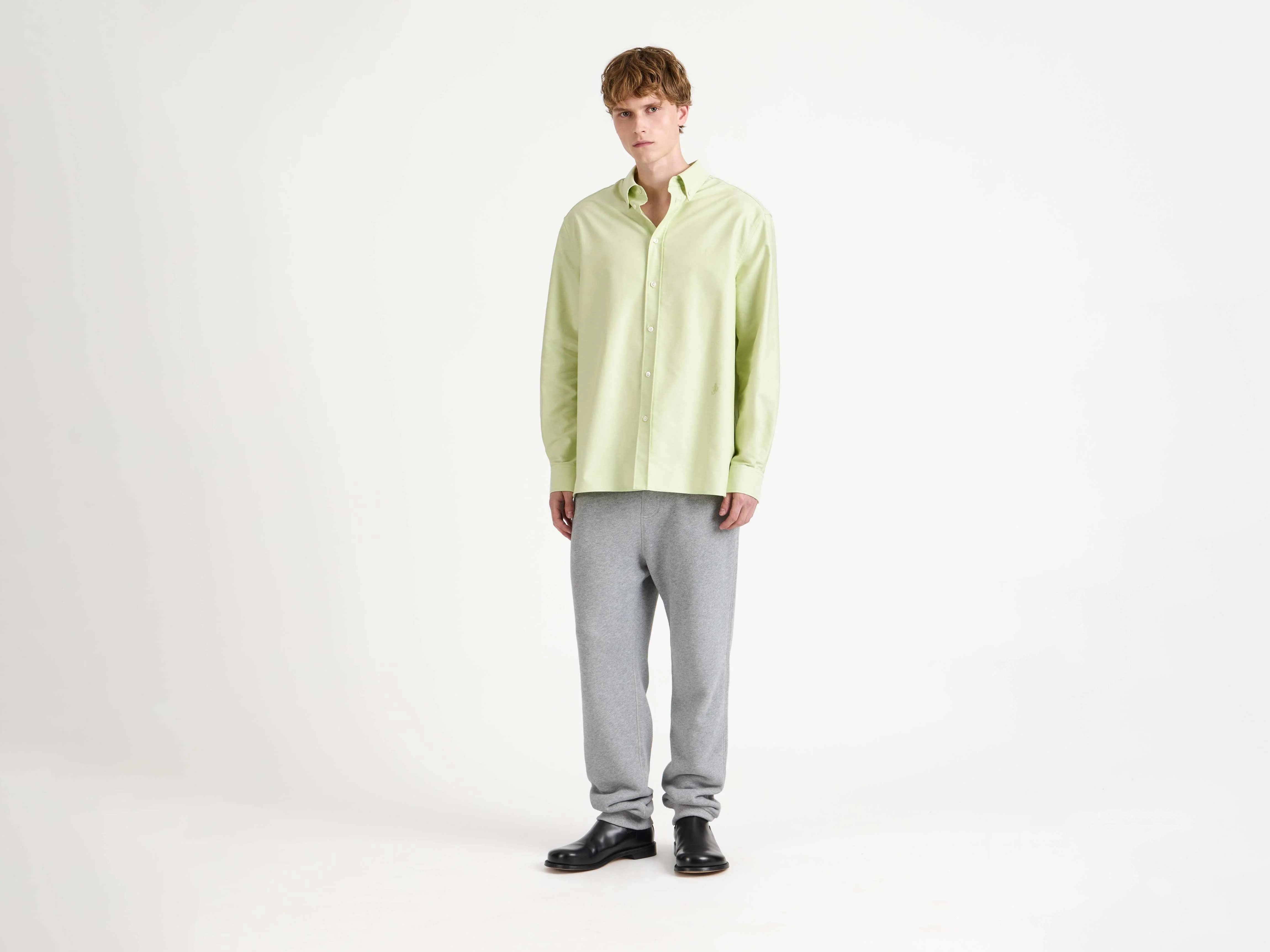 MENS CLASSIC SHIRT IN LIME - Image 5