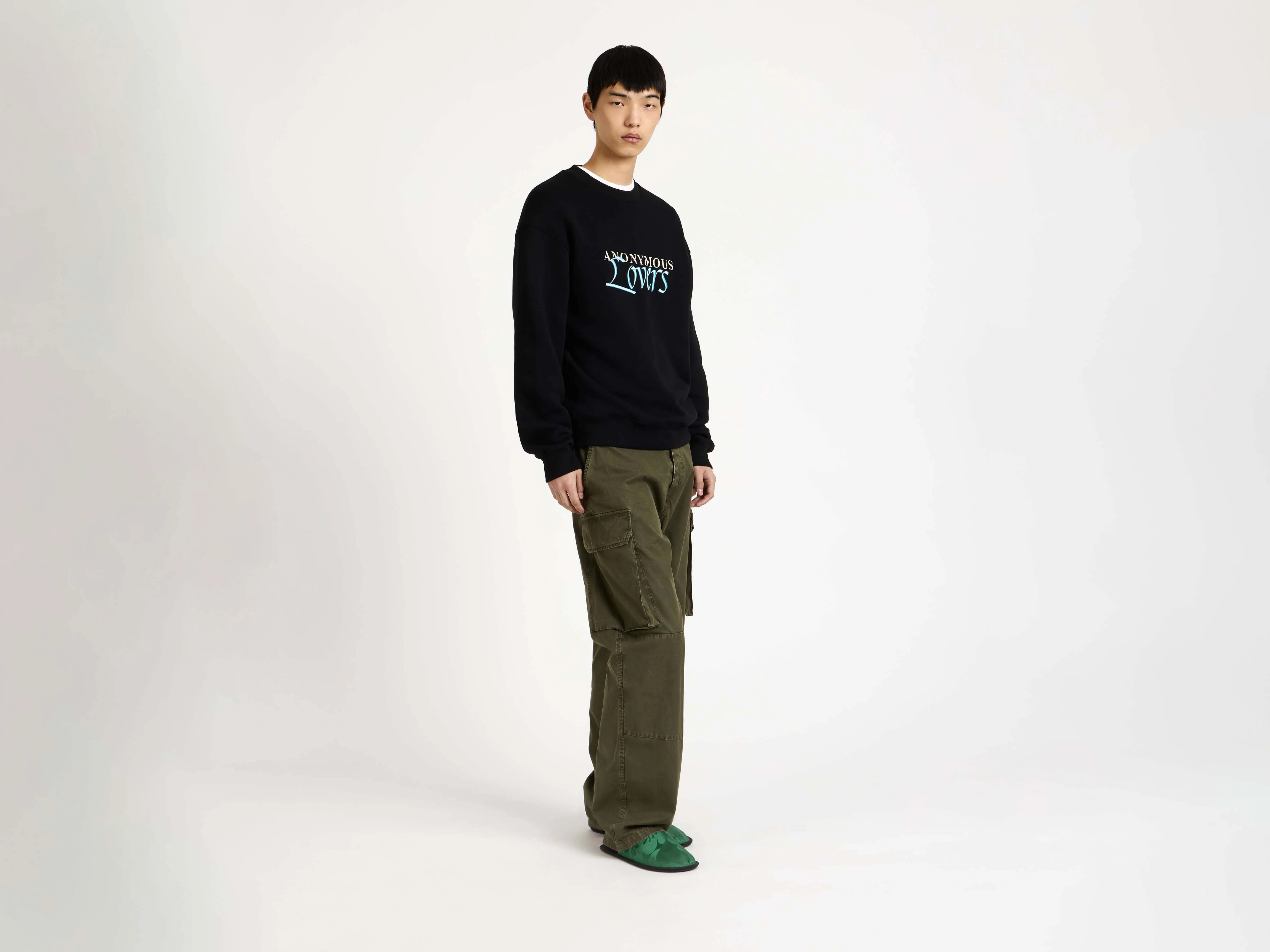 MENS CLOSE TOE SLIDES IN EMERALD - Image 2