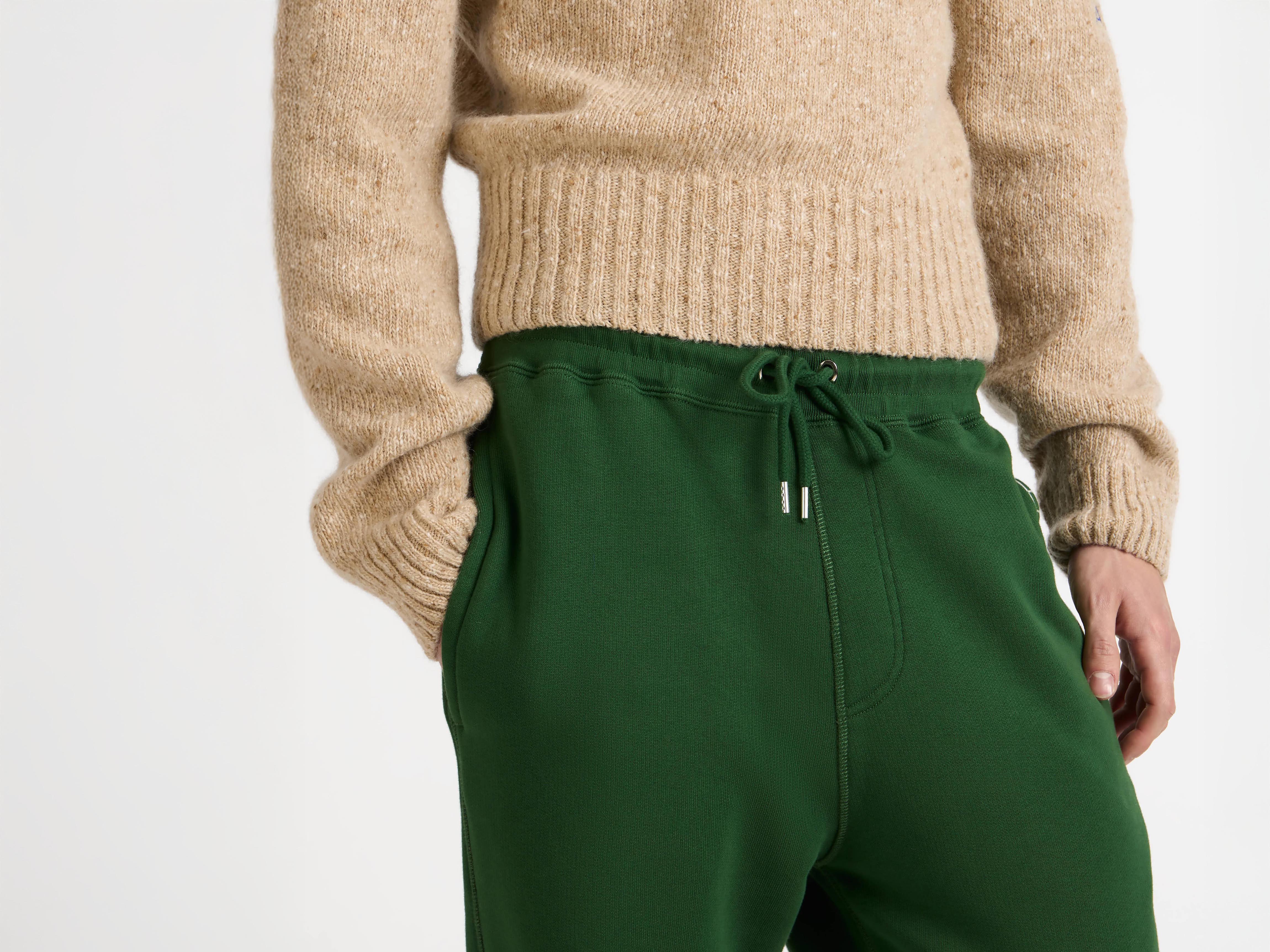 MENS CUFFED SWEATPANTS IN GREEN - Image 6