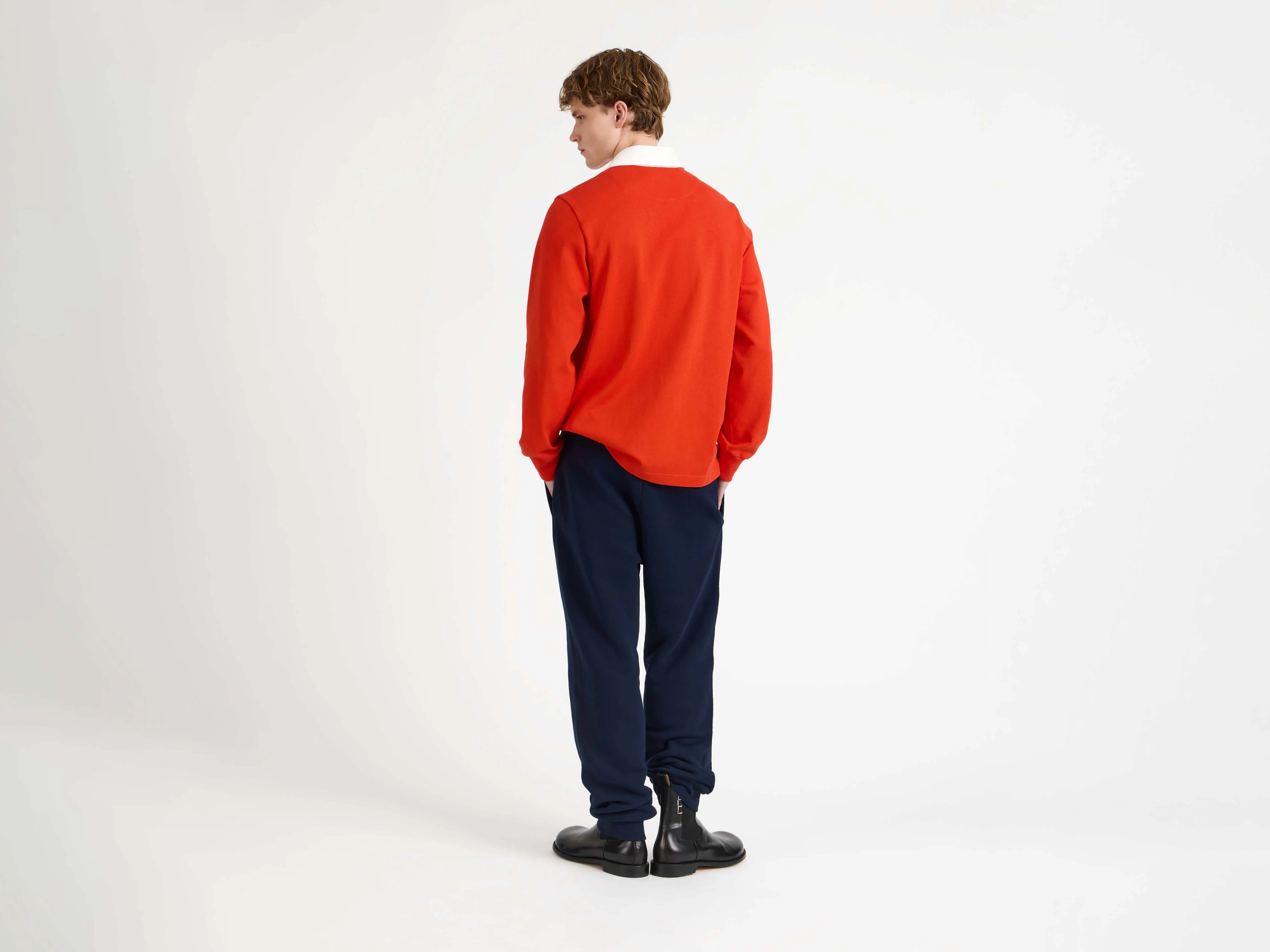 MENS CUFFED SWEATPANTS IN NAVY - Image 3