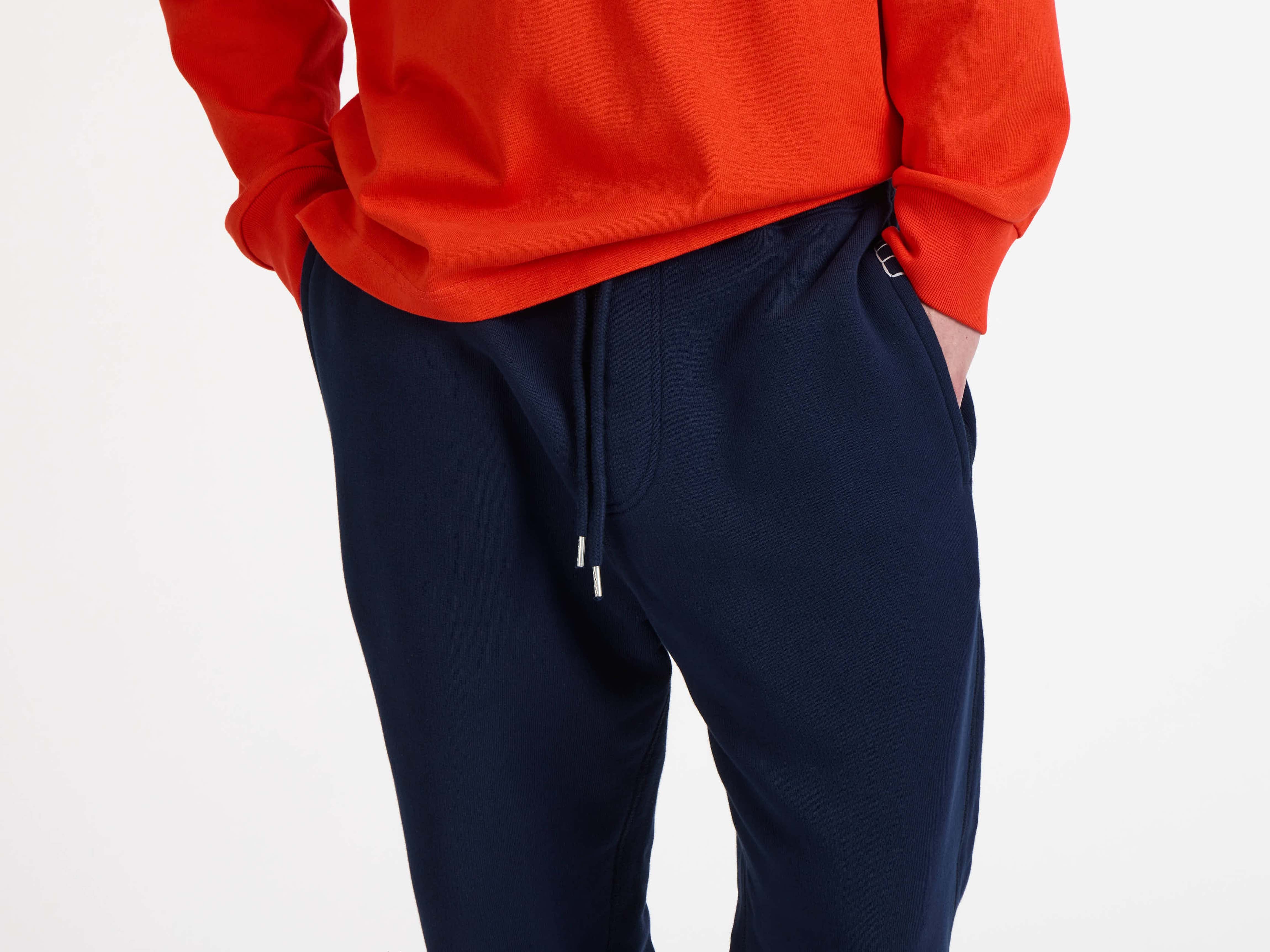 MENS CUFFED SWEATPANTS IN NAVY - Image 4
