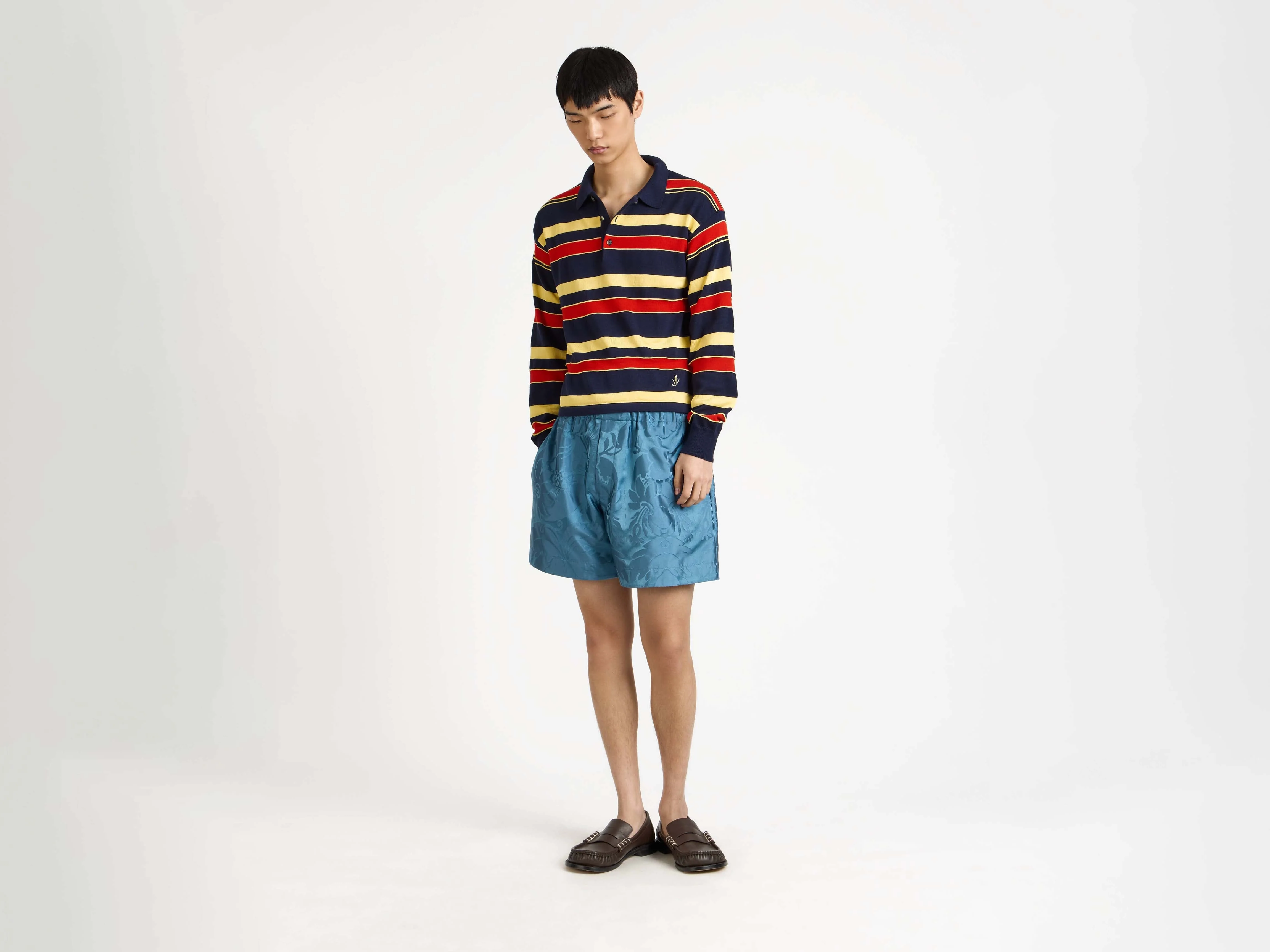 MENS DAMASK WOVEN SHORTS IN AIRFORCE BLUE