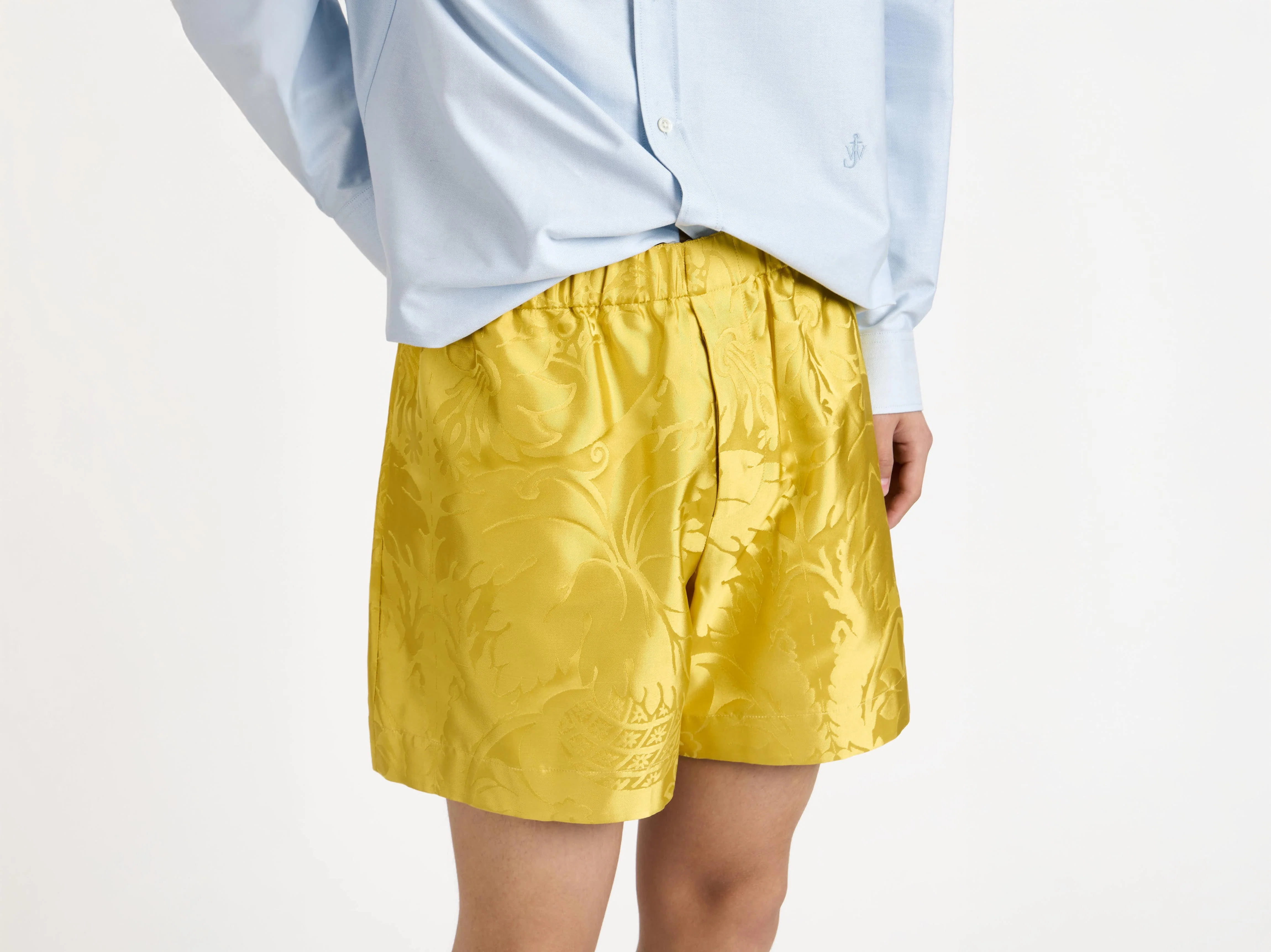 MENS DAMASK WOVEN SHORTS IN CITRINE - Image 10