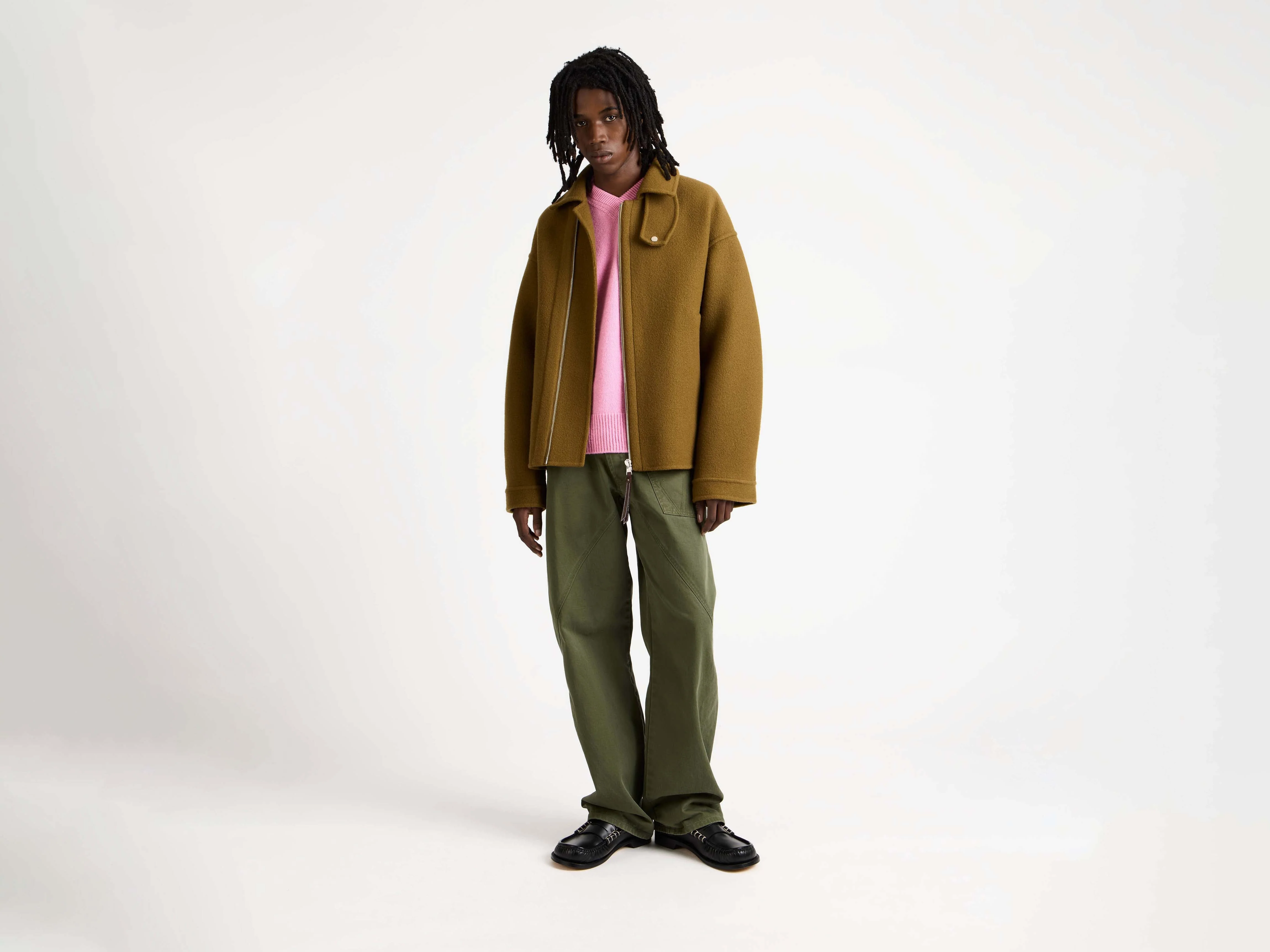 MENS DOUBLE FACED FIREMAN JACKET IN TOBACCO BROWN - Image 5