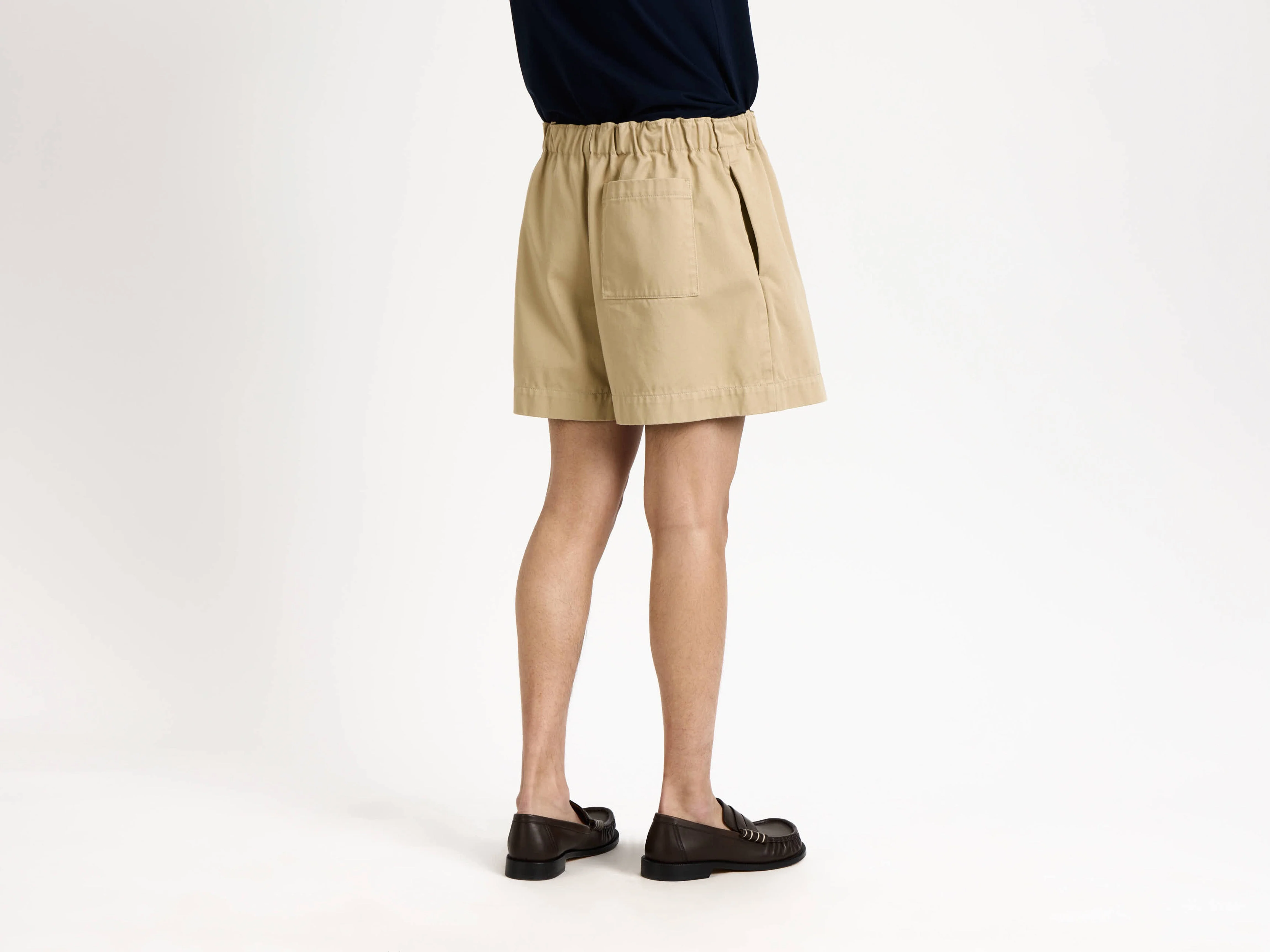 MENS DRAWSTRING SHORTS IN BEIGE - Image 5