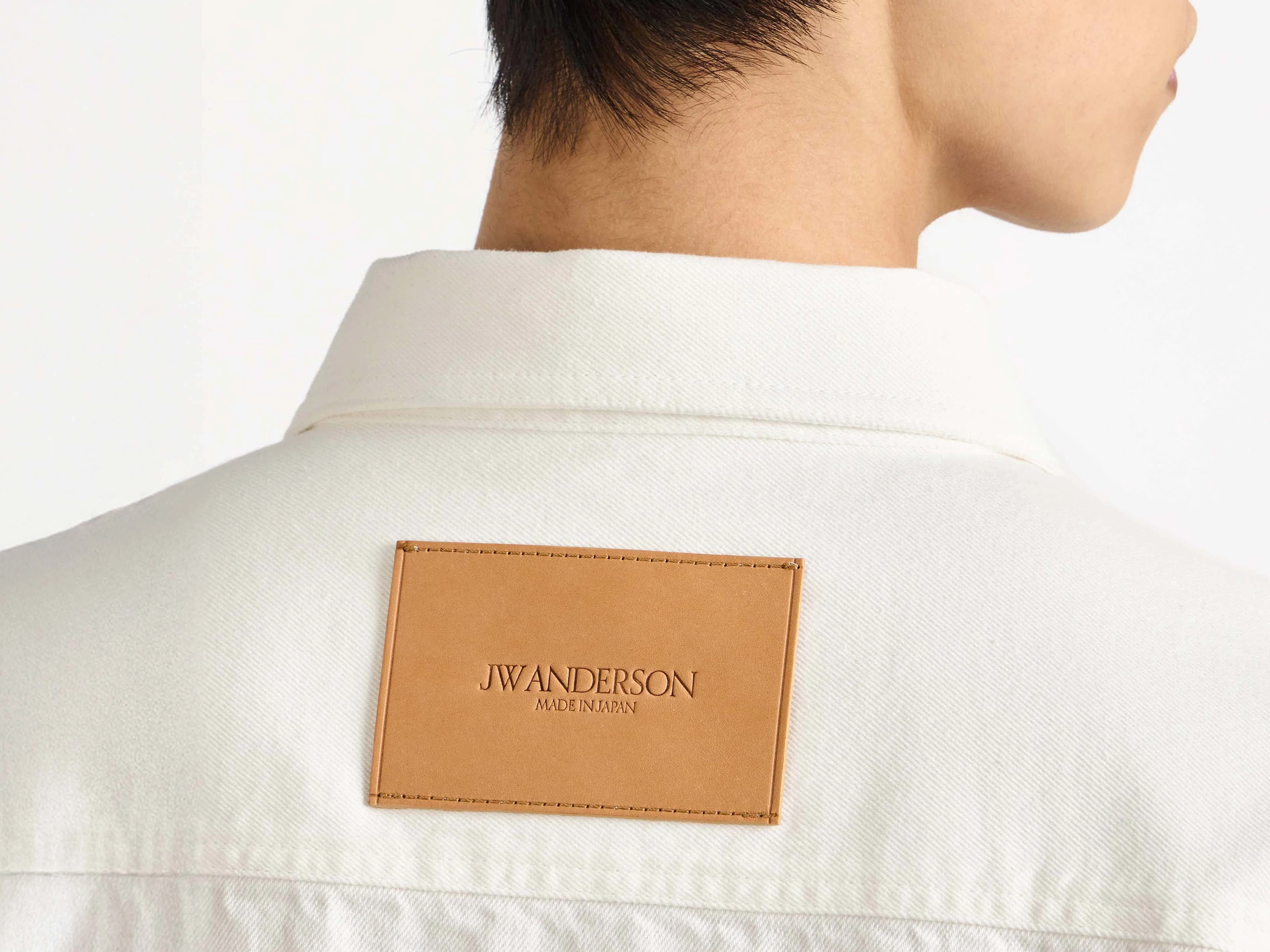 MENS OVERSIZED DENIM SHIRT IN WHITE - Image 3