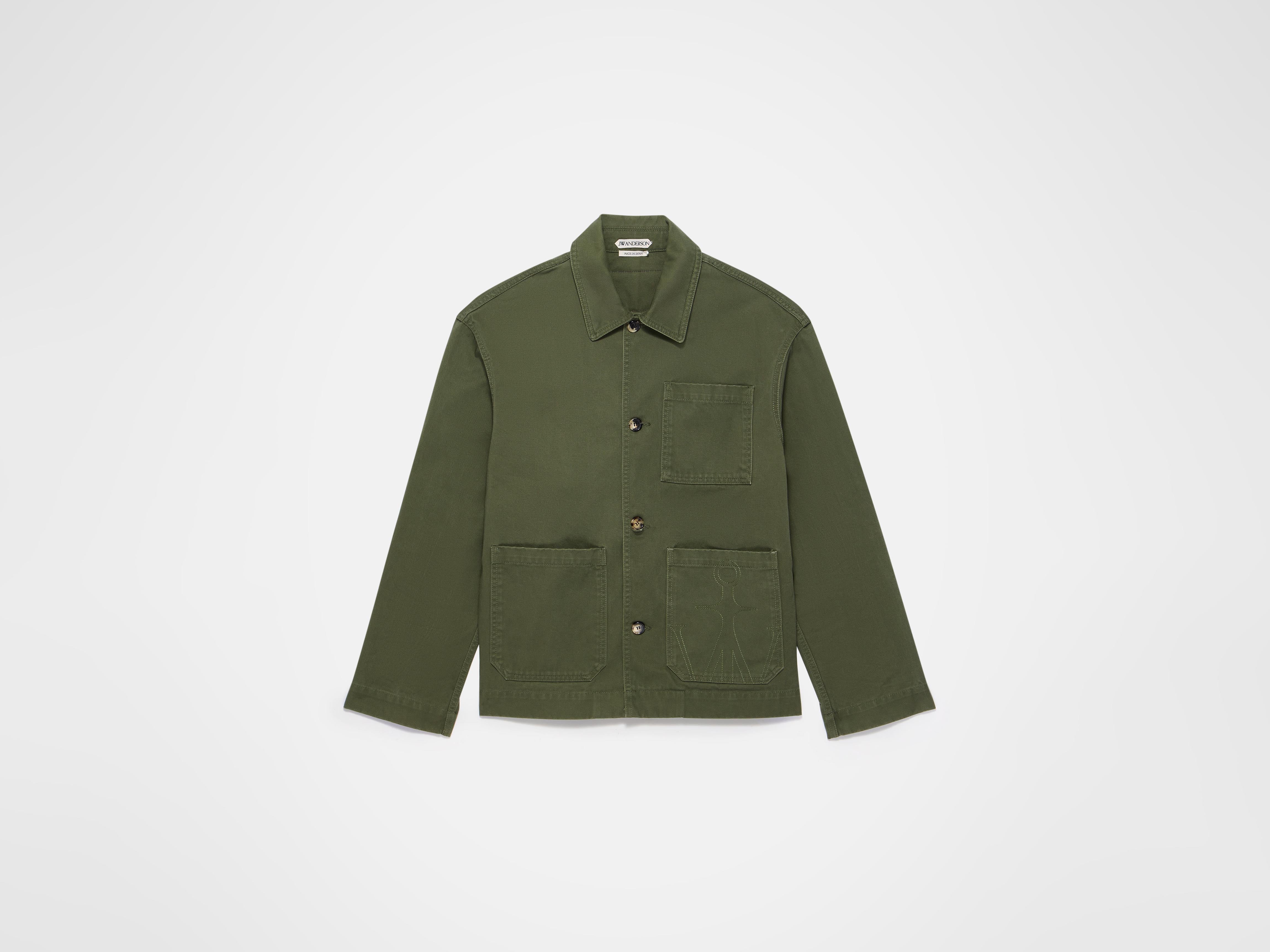 MENS PATCH POCKET JACKET IN WASHED GREEN - Image 7