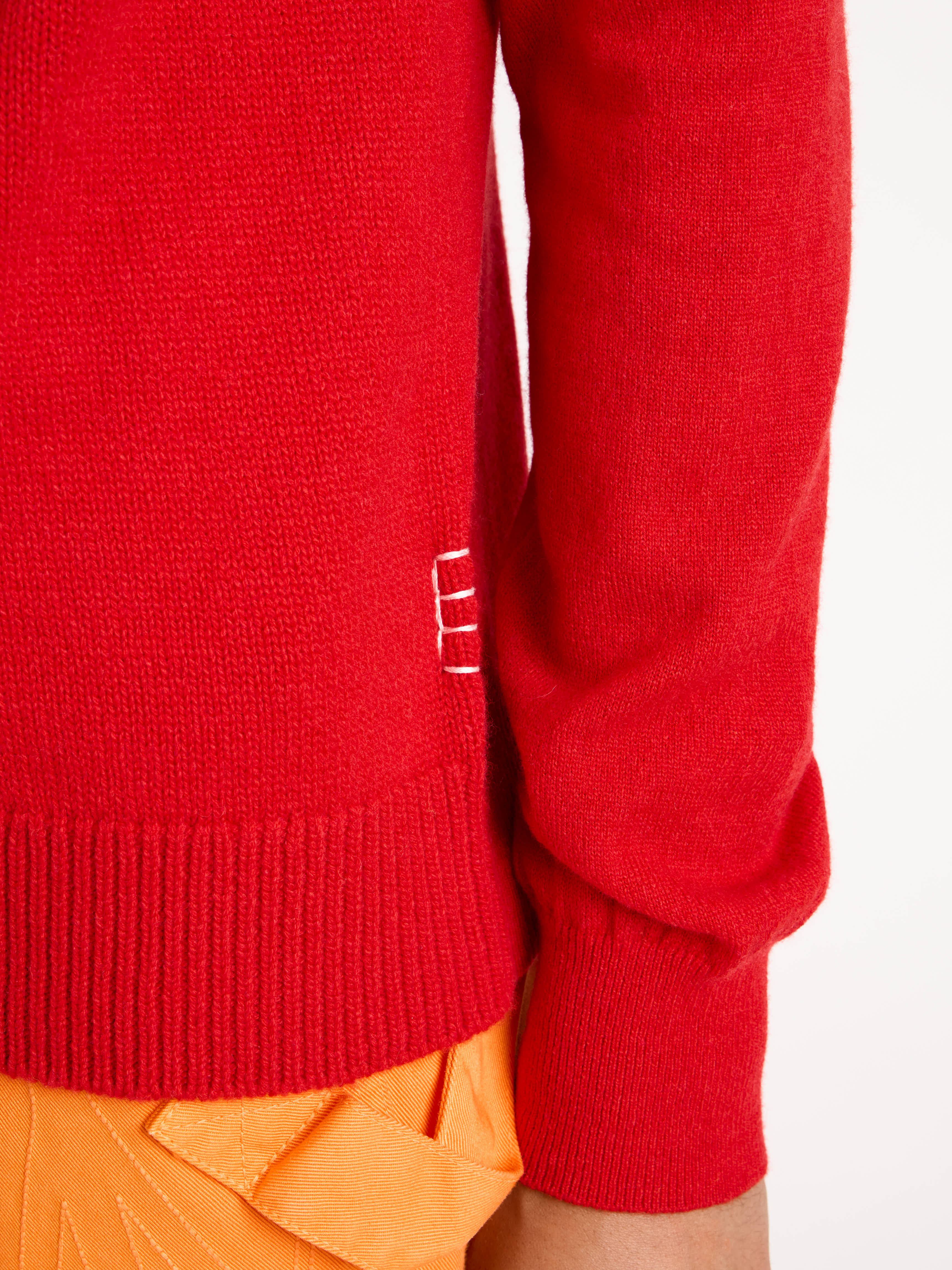 MENS RAGLAN JUMPER IN RED - Image 2