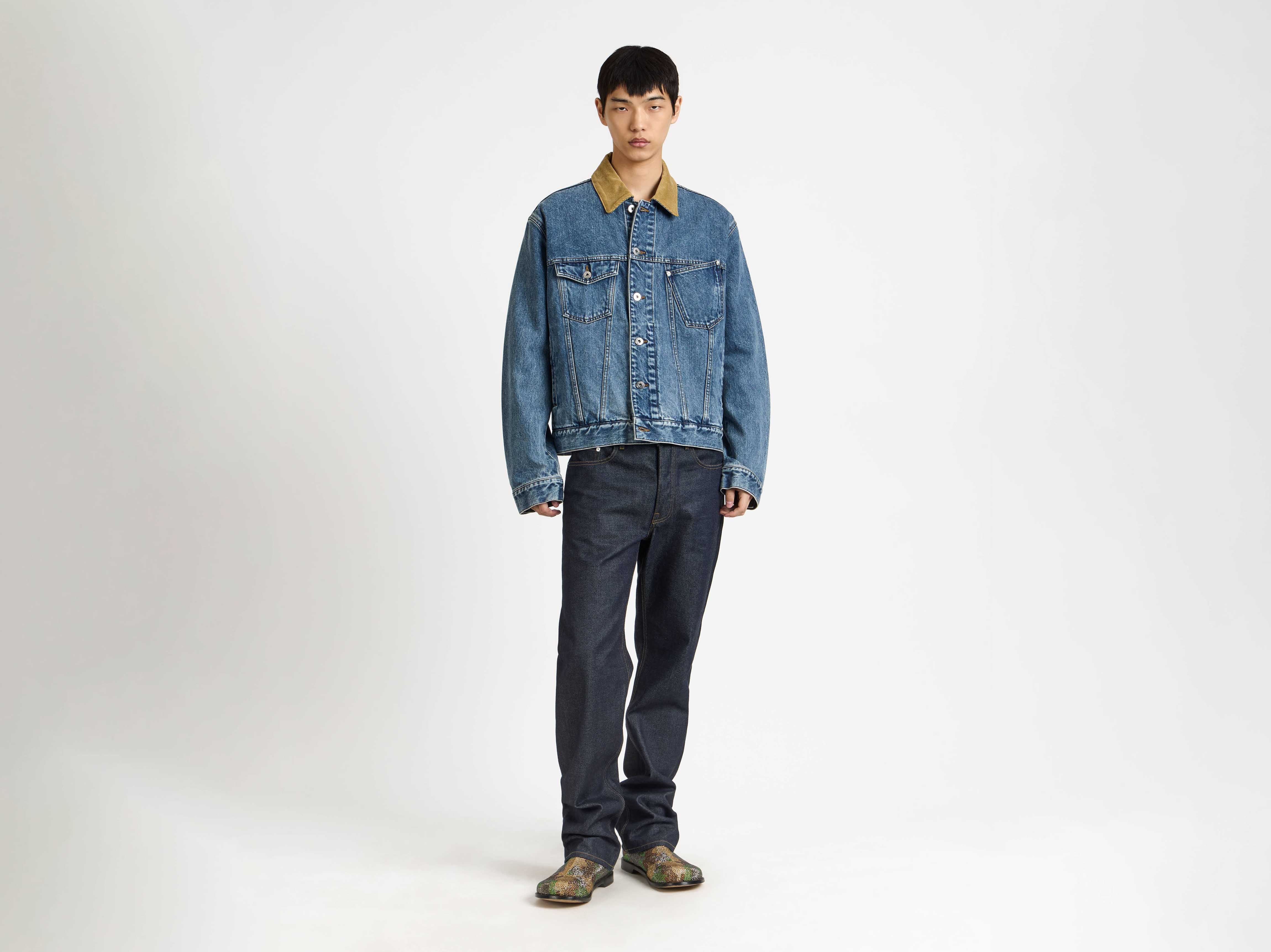 MENS STRAIGHT LEG DENIM JEANS IN INDIGO - Image 5