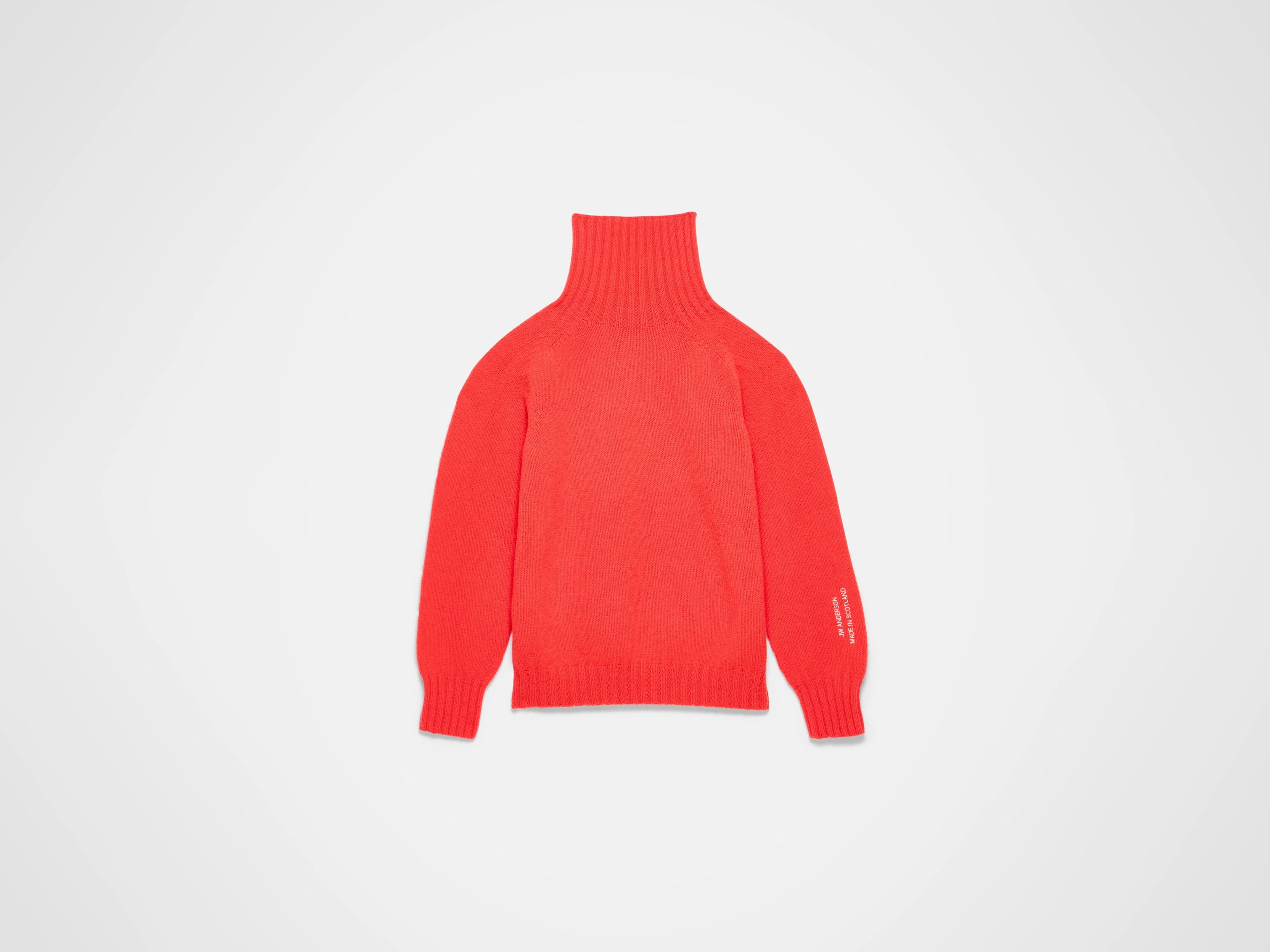 MENS TURTLENECK JUMPER IN NEON ORANGE - Image 7