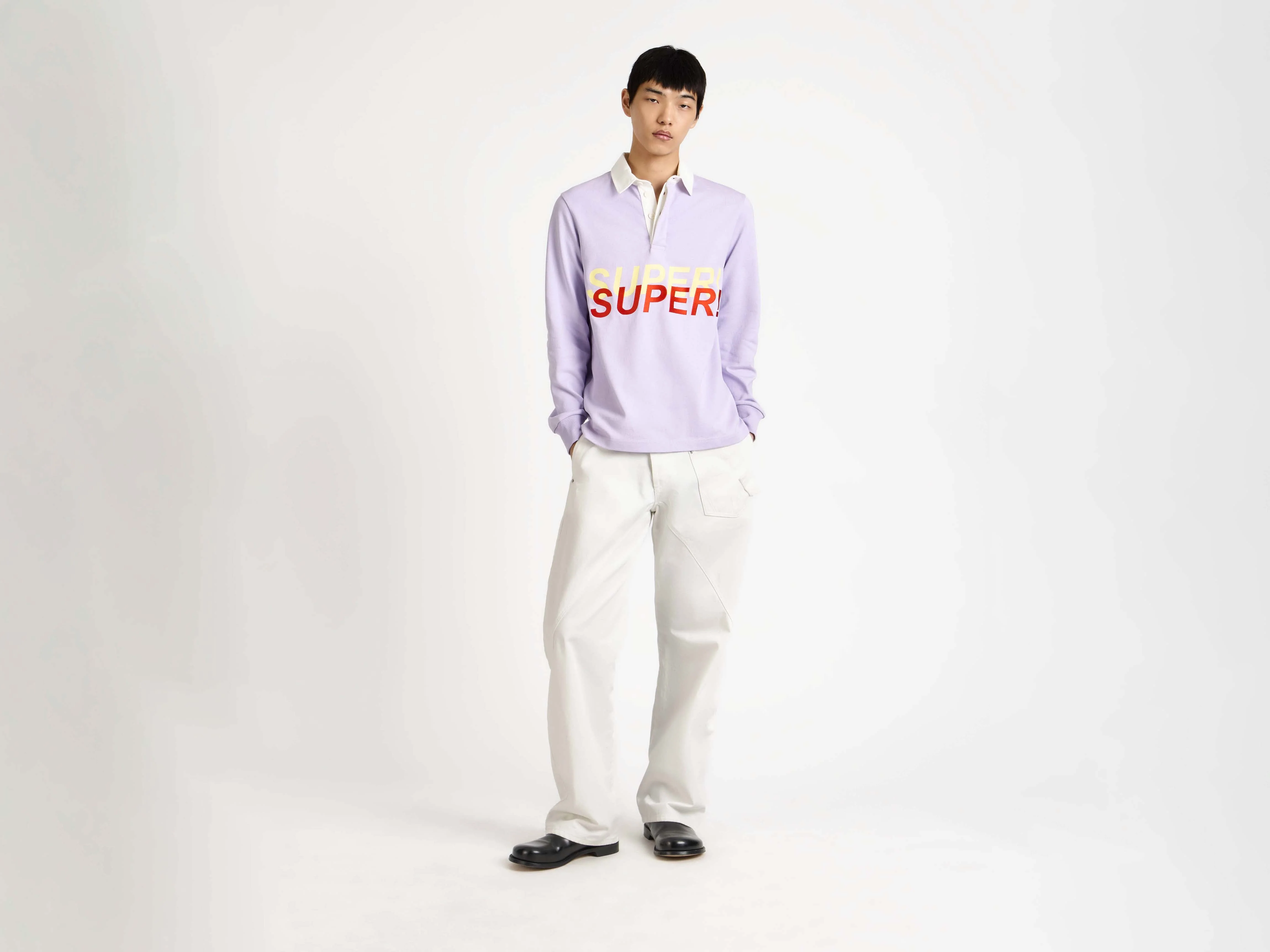 MENS TWISTED WORKWEAR JEANS IN OFF WHITE - Image 5