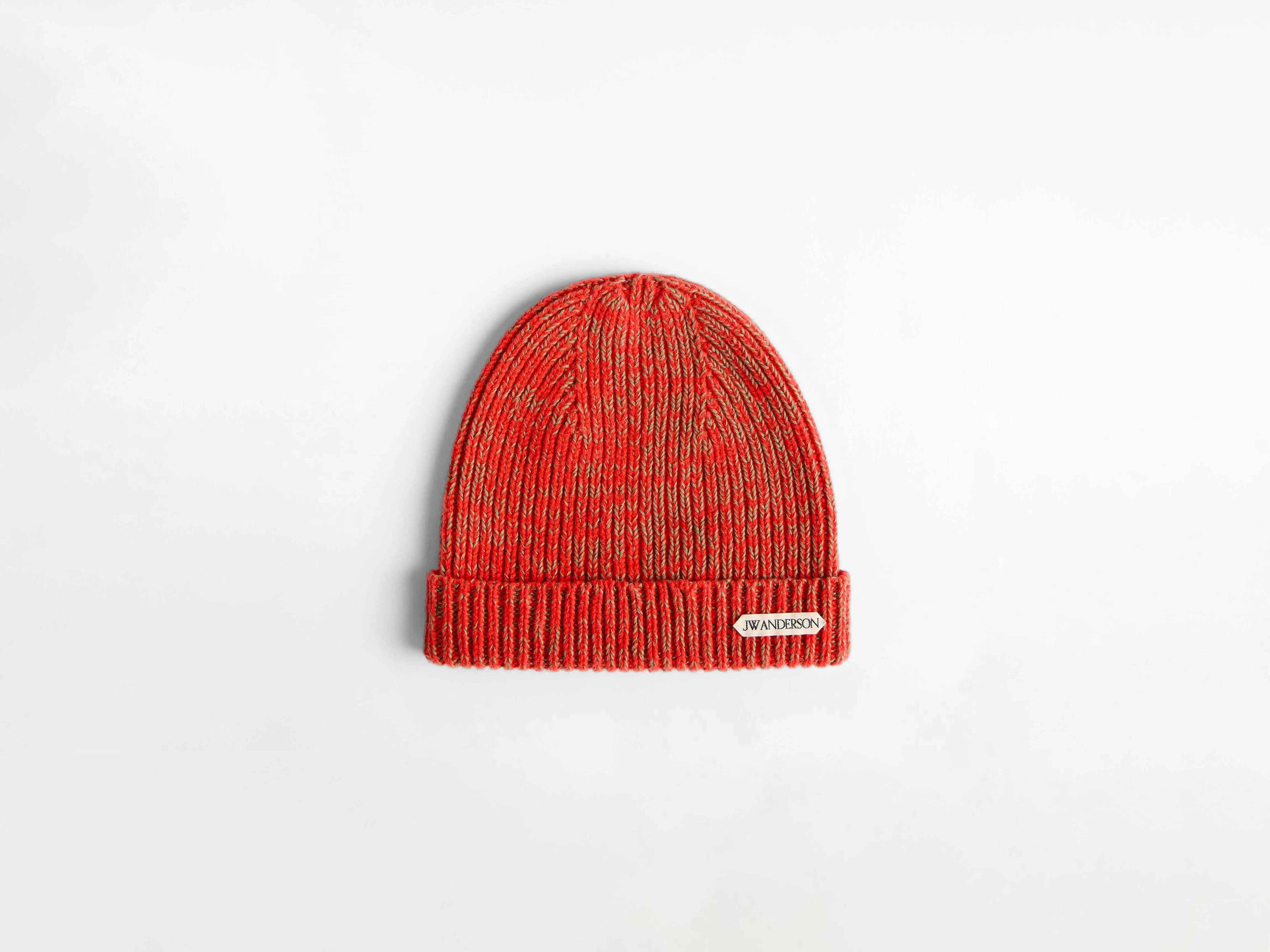 MOULINE BEANIE IN NEON ORANGE