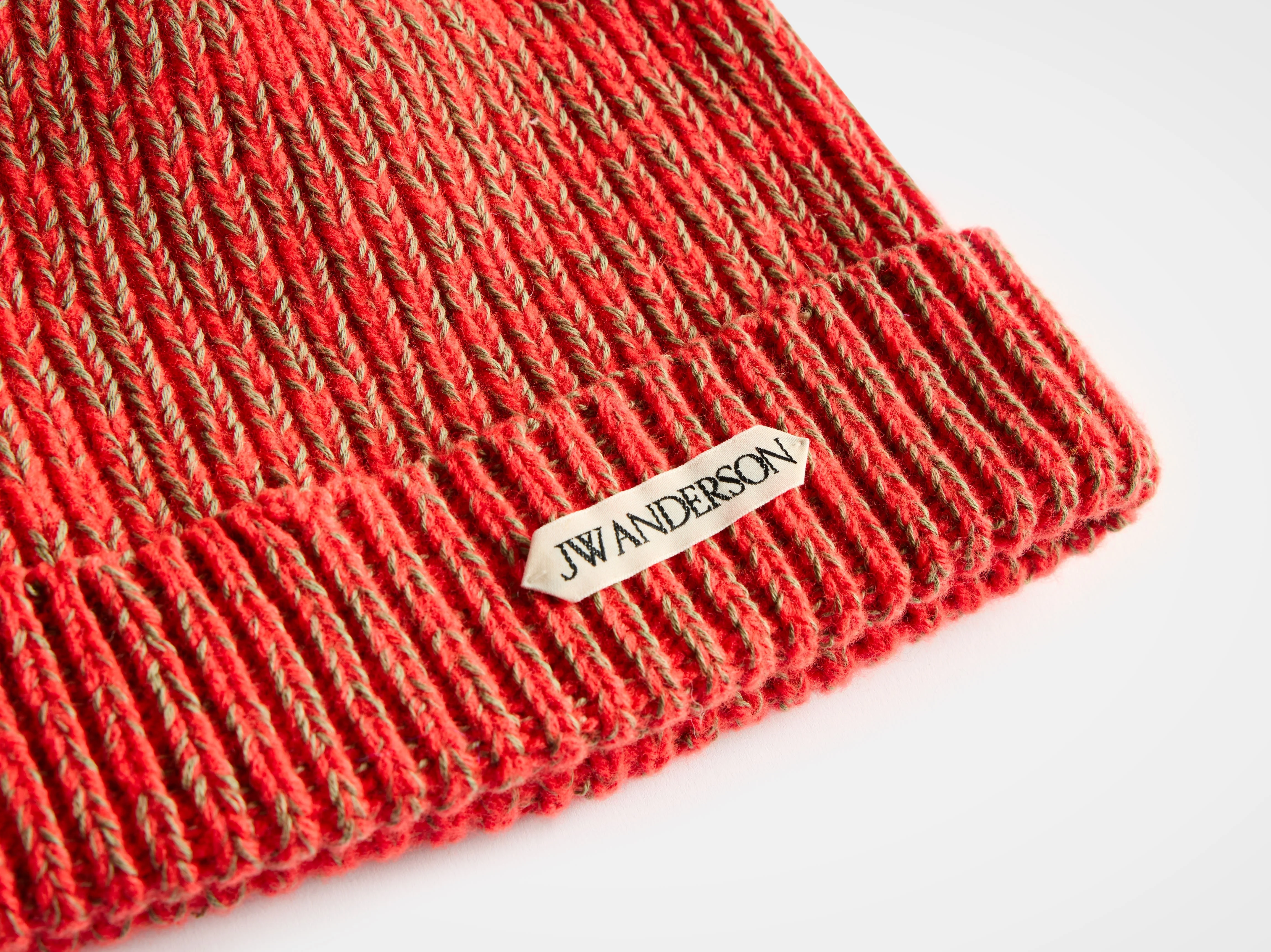 MOULINE BEANIE IN NEON ORANGE - Image 3
