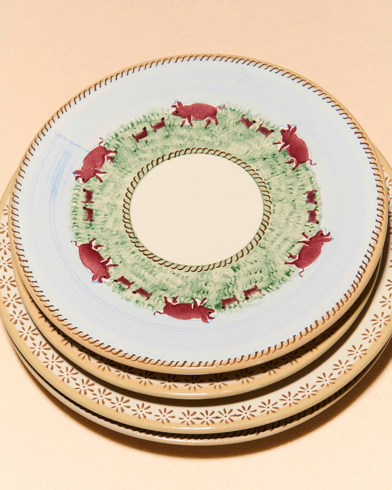 NICHOLAS MOSSE EVERYDAY PLATE IN BLUE & MULTI - Image 2