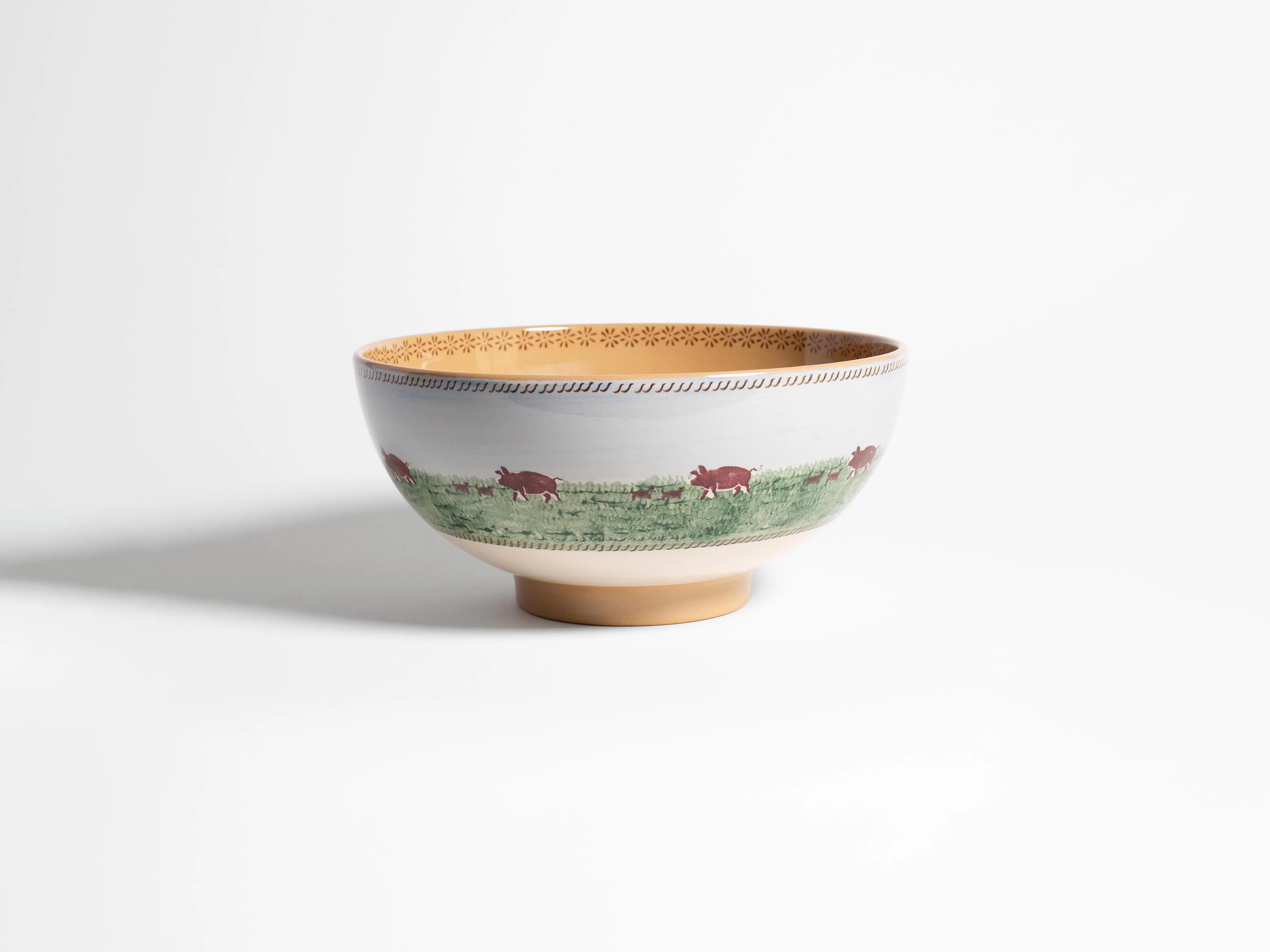 NICHOLAS MOSSE SALAD BOWL IN BLUE & MULTI