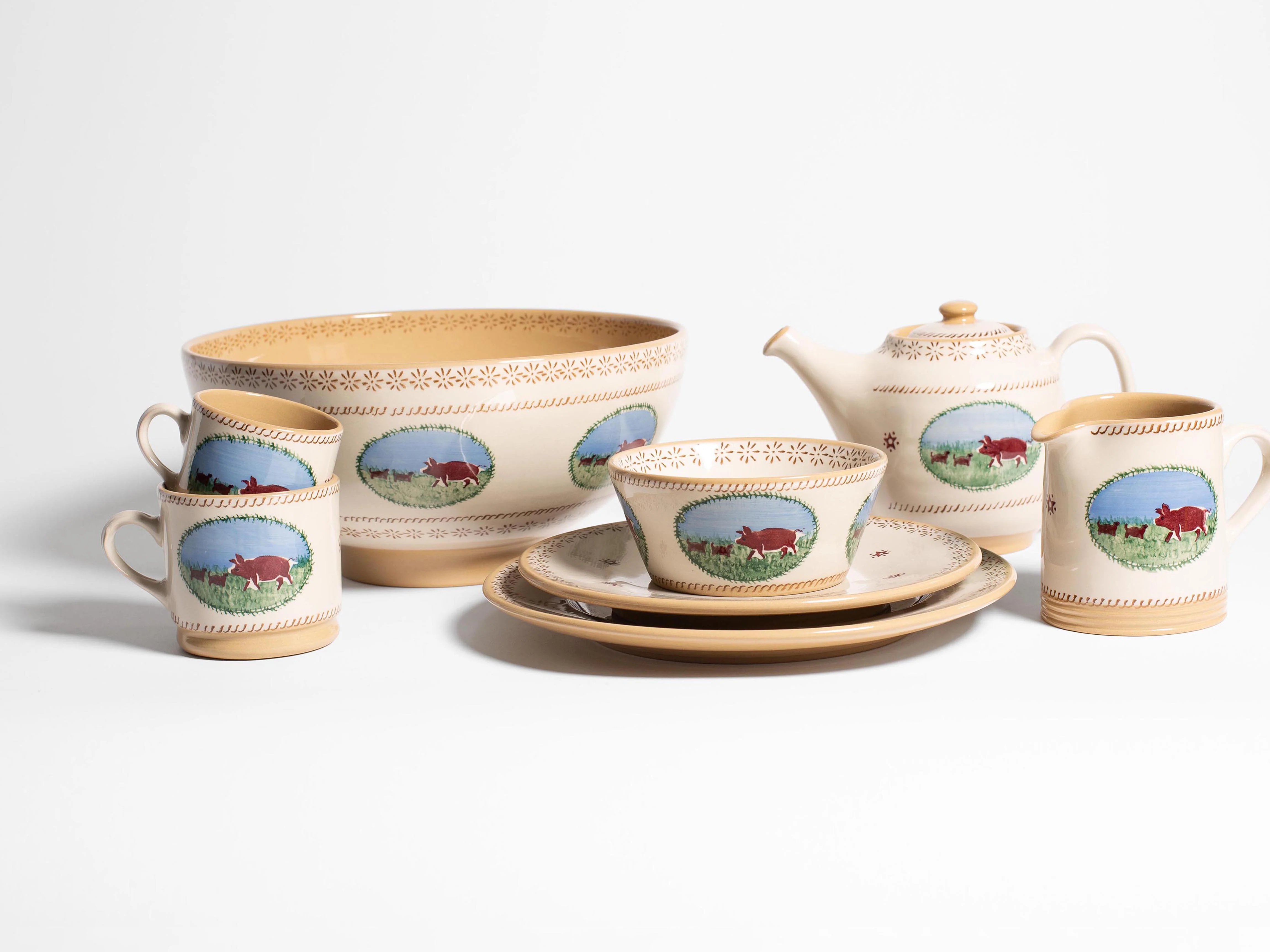 NICHOLAS MOSSE SERVING PLATE IN WHITE & MULTI - Image 2