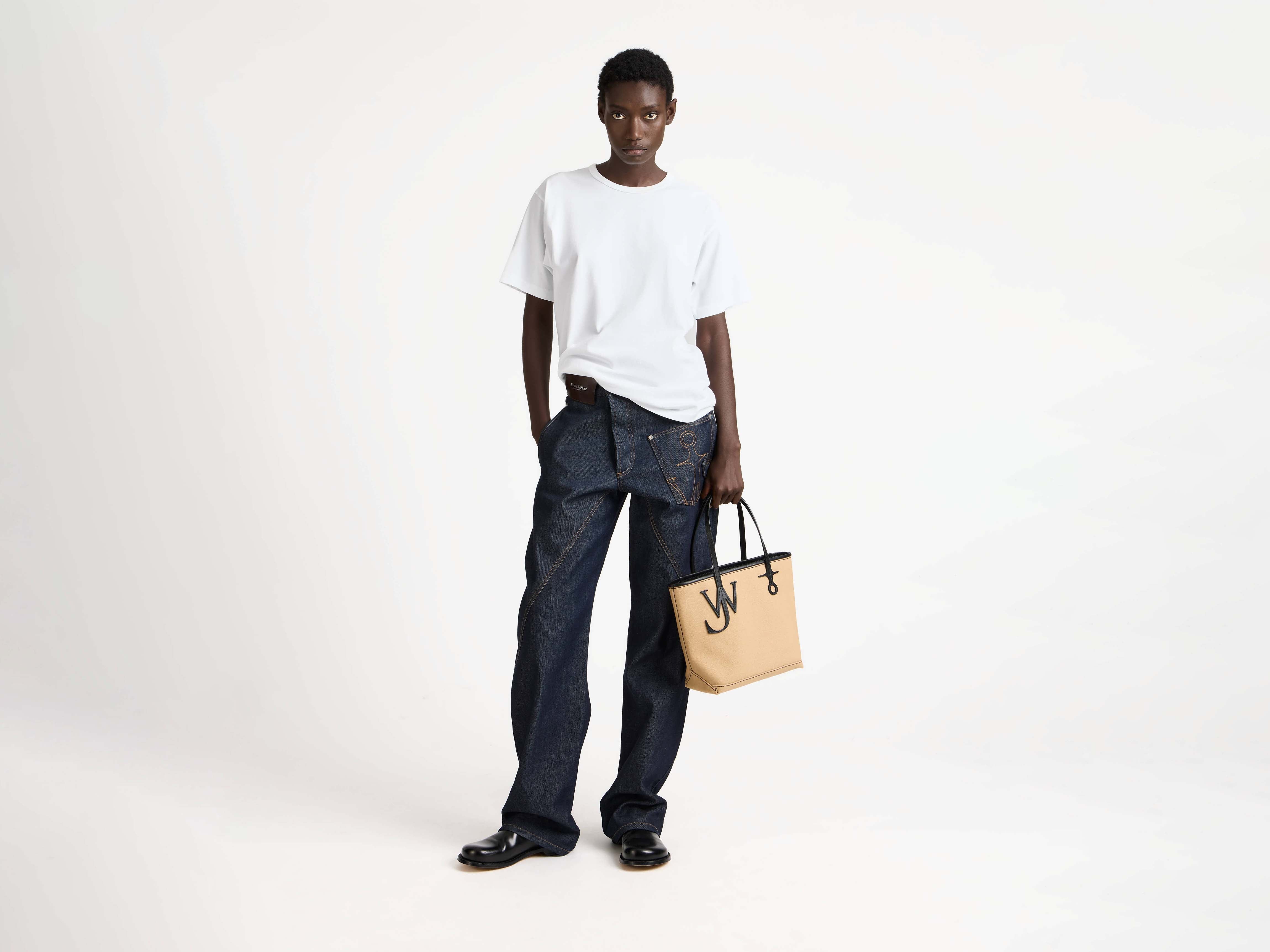SMALL ANCHOR CANVAS & LEATHER TOTE IN BEIGE - Image 2