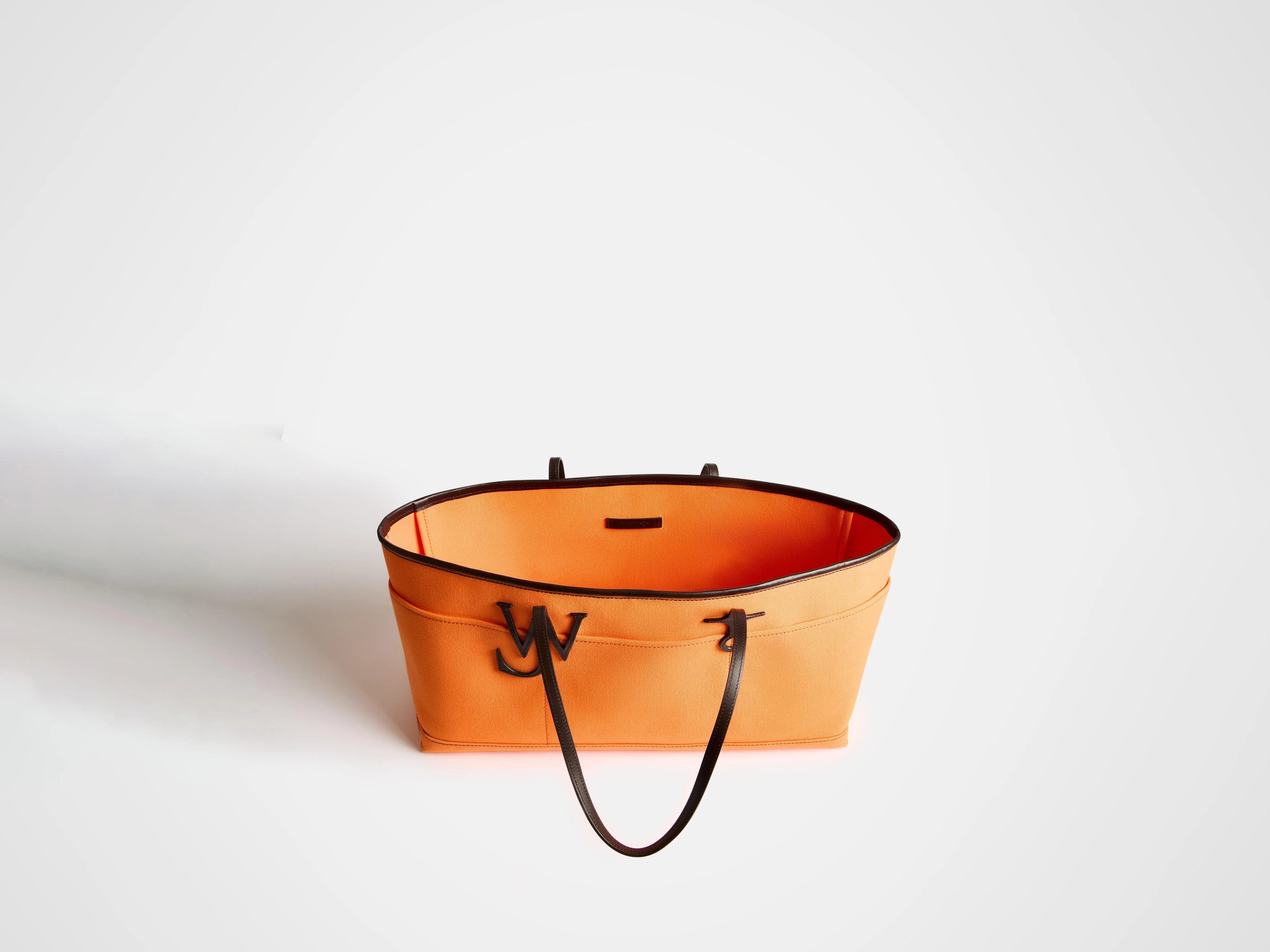 STRETCH ANCHOR CANVAS & LEATHER TOTE IN ORANGE - Image 7